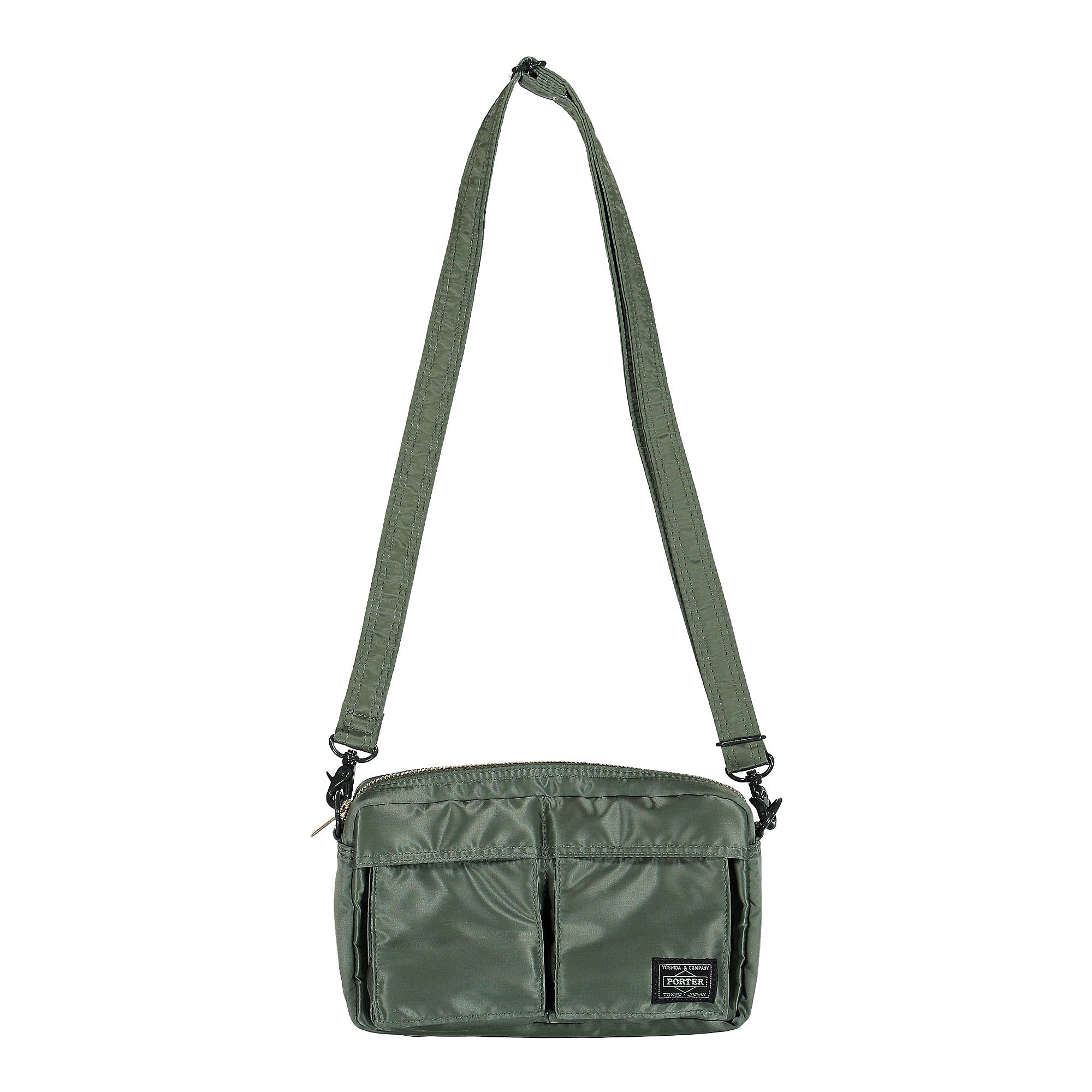 Porter-Yoshida & Co. Tanker Shoulder Bag Sage Green Shoulder & Cross Body Bags Close-up | Overkill