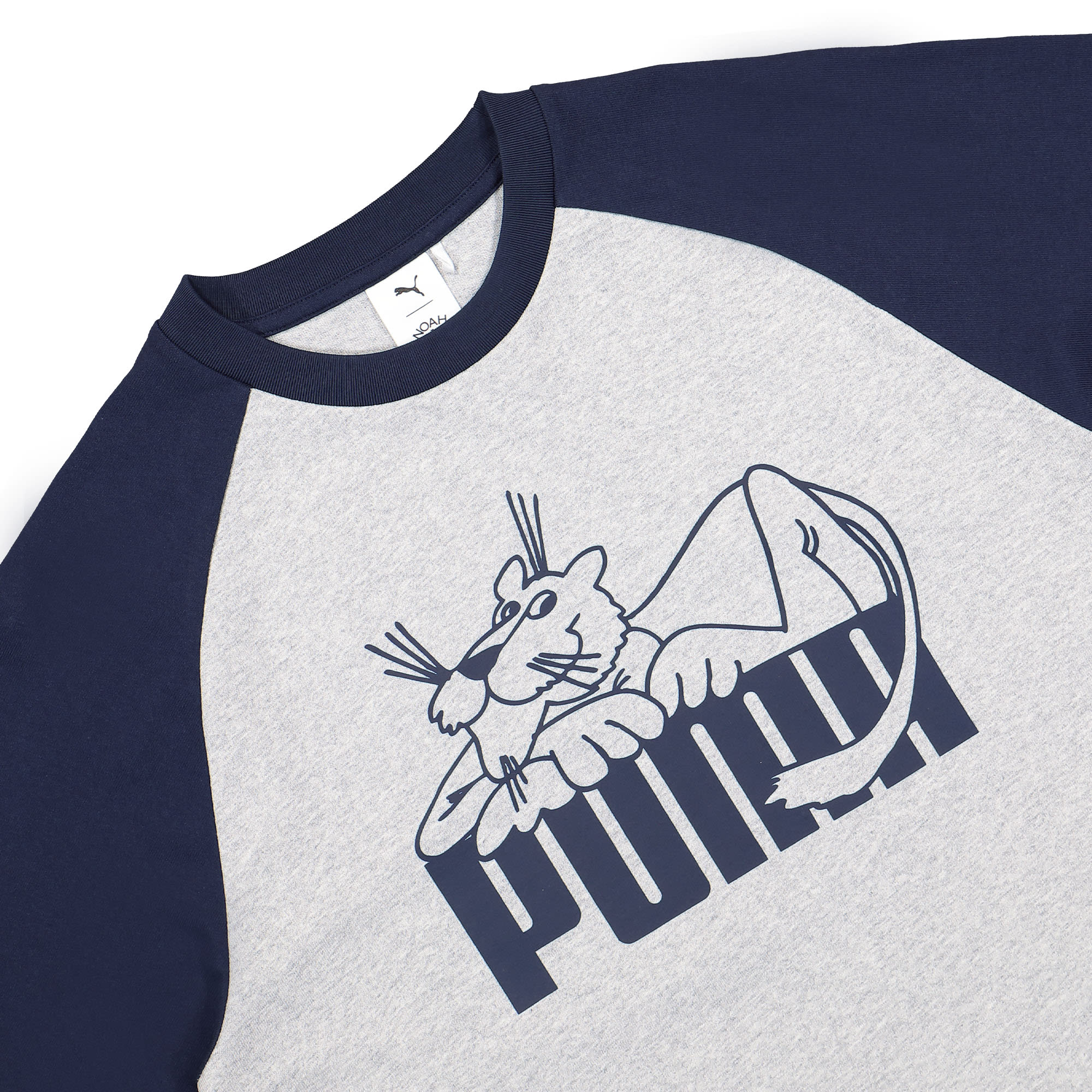 Puma Noah x Puma Raglan Longsleeve Light Gray Heather Longsleeves Close-up | Overkill
