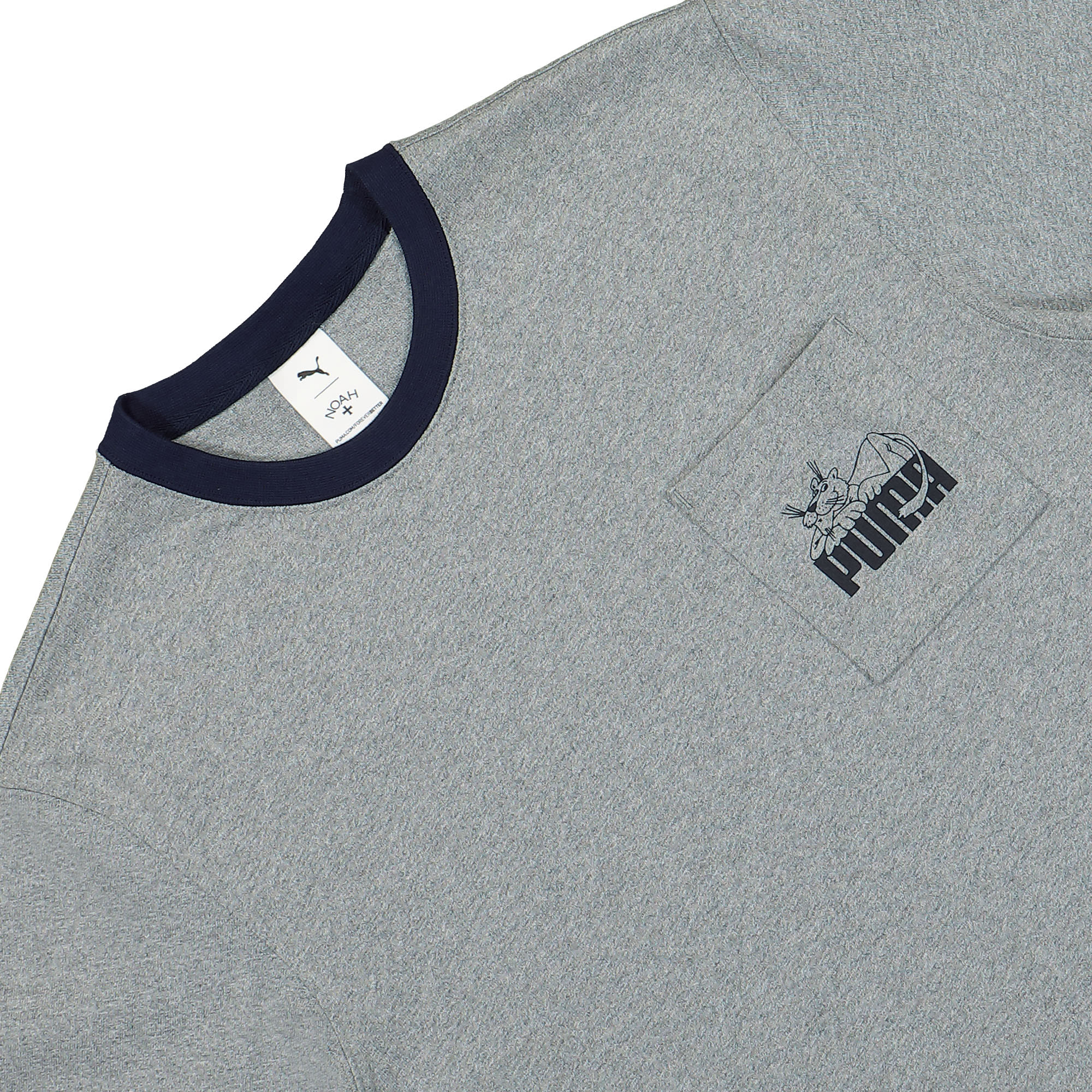 Puma Pocket Tee Medium Gray Heather T-Shirts Close-up | Overkill