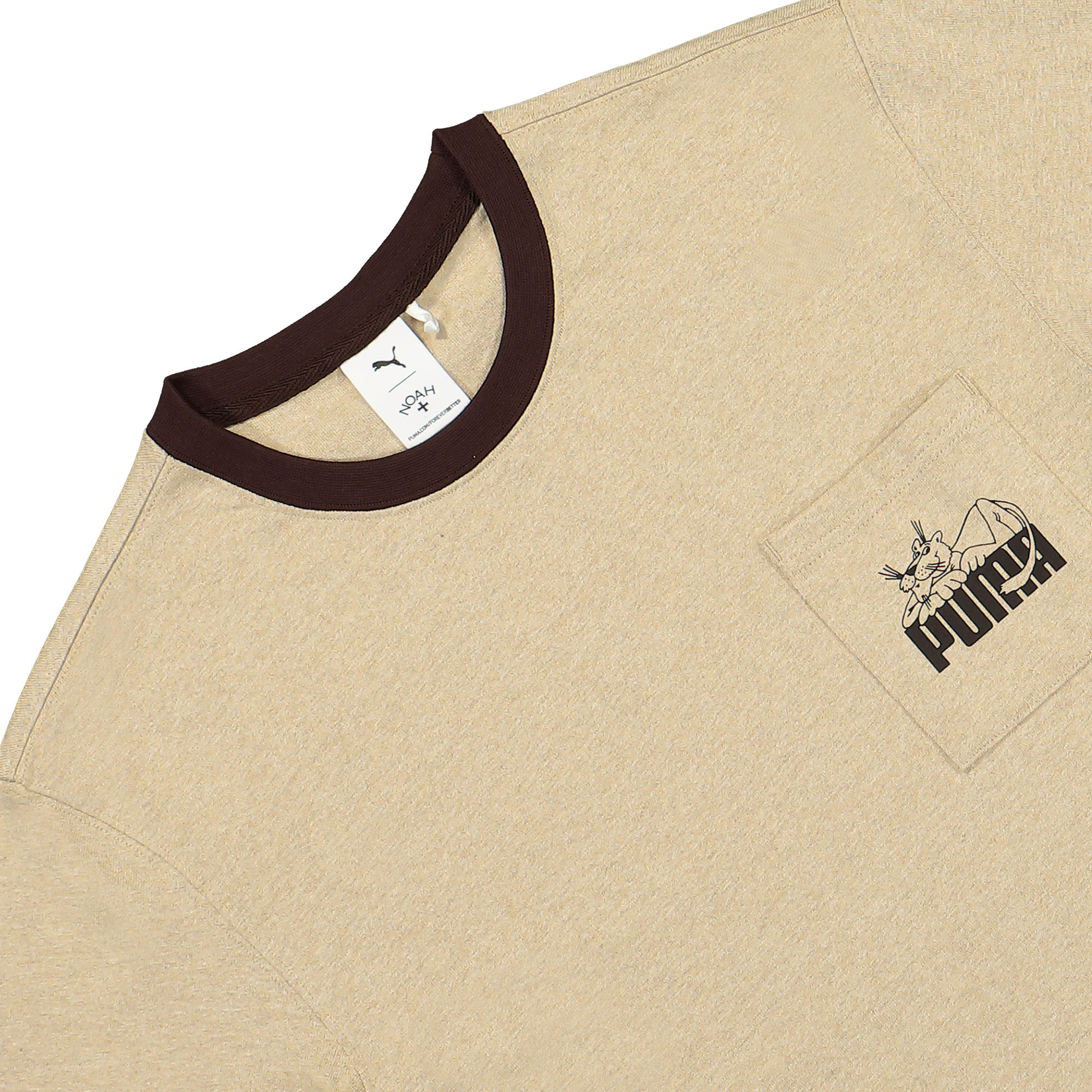 Puma Pocket Tee Desert Tan Heather T-Shirts Close-up | Overkill