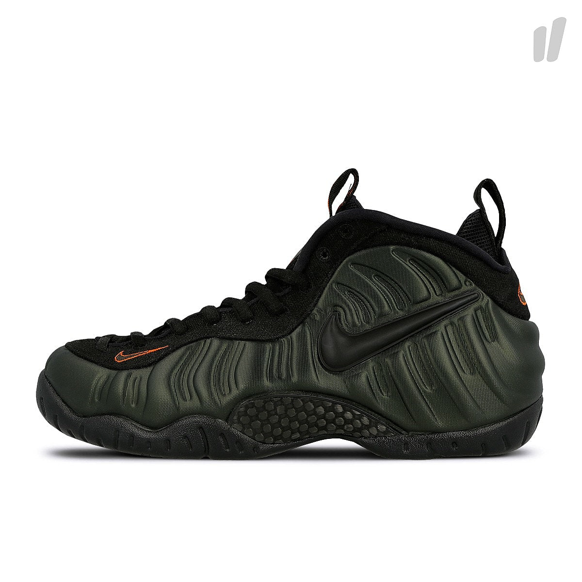 Nike air foamposite pro Sequoia / Black - Team Orange Mid Top Sneakers 624041 304 | Overkill