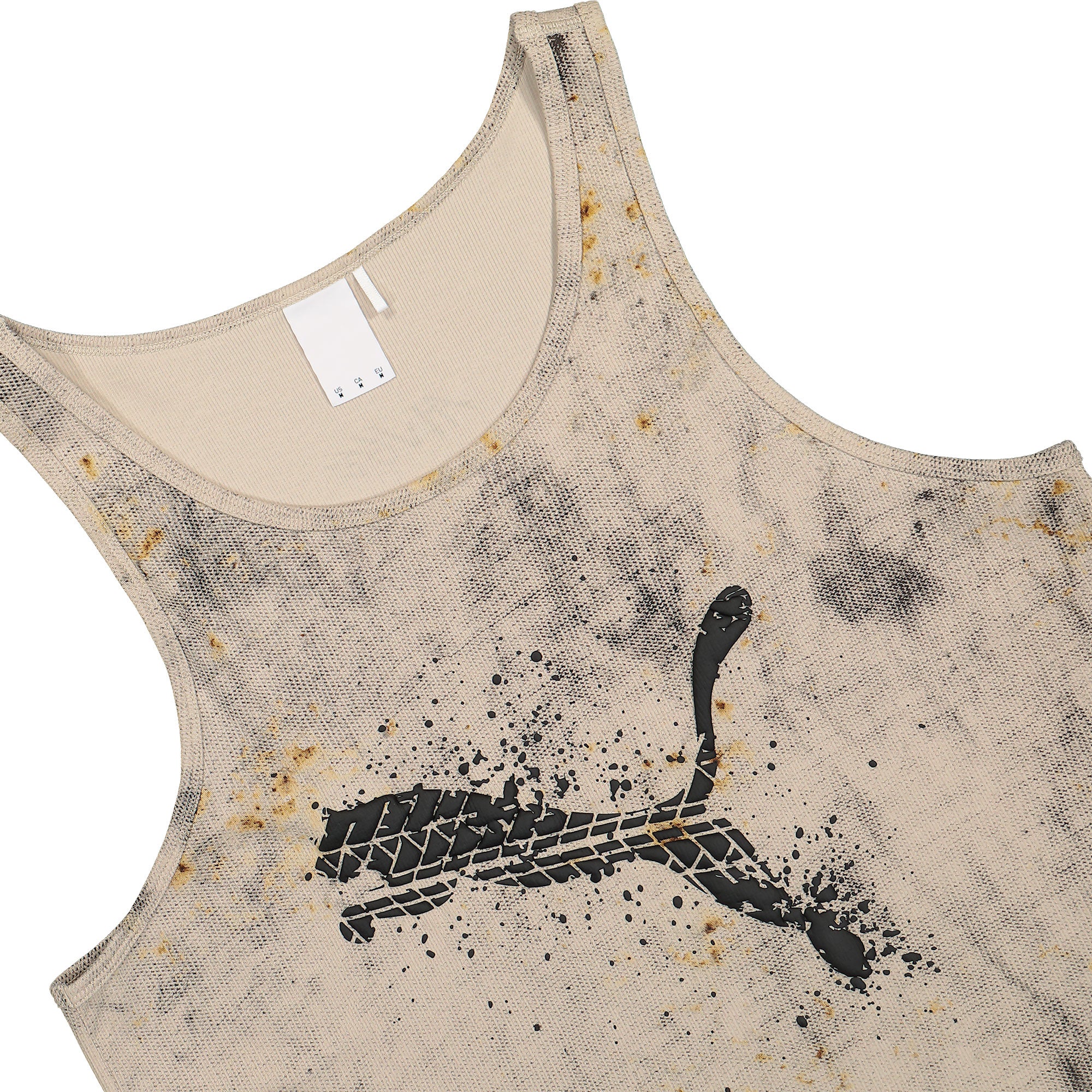 Puma Tank Top Putty -AOP Tops Close-up | Overkill