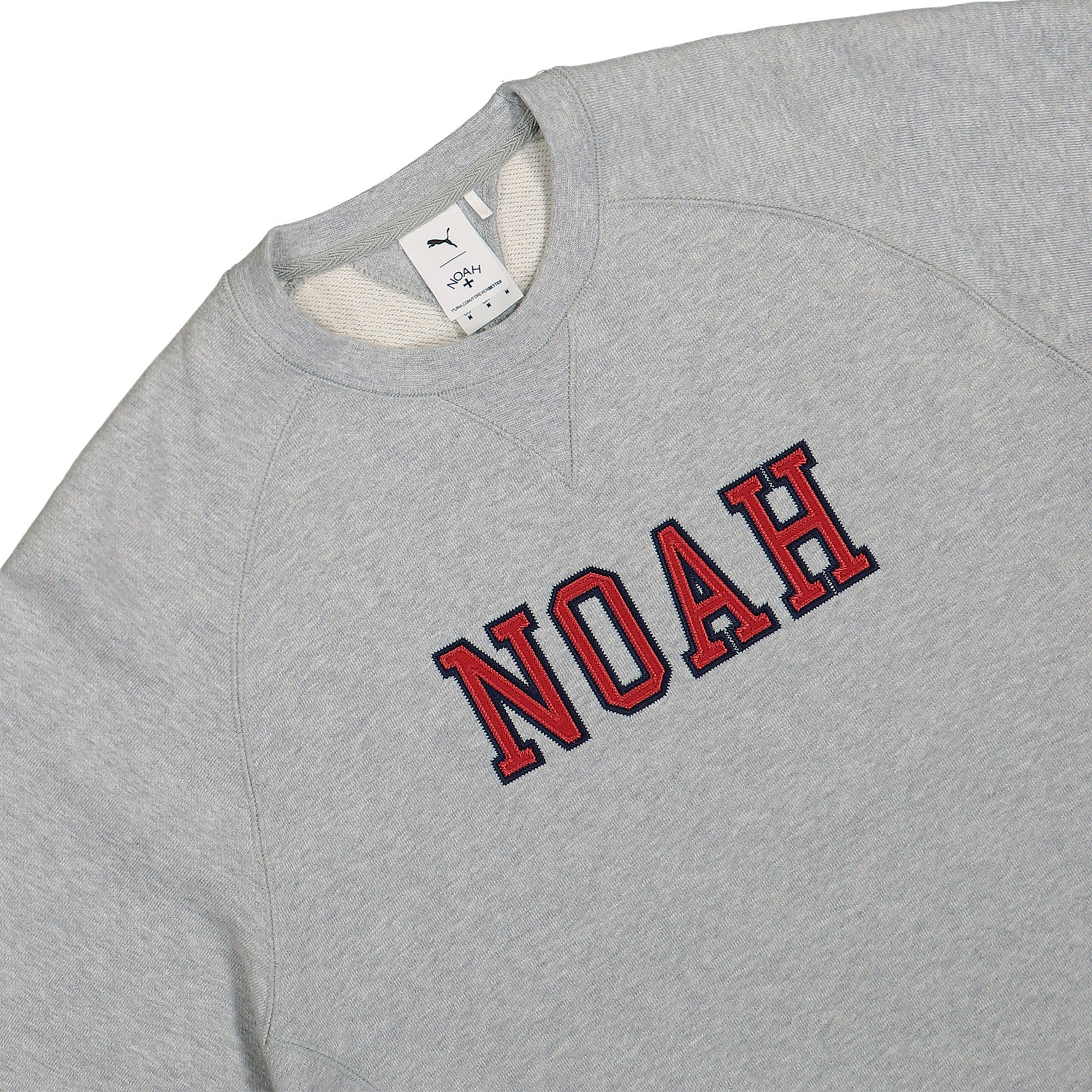 Puma Crew Light Gray Heather Sweatshirts Close-up | Overkill