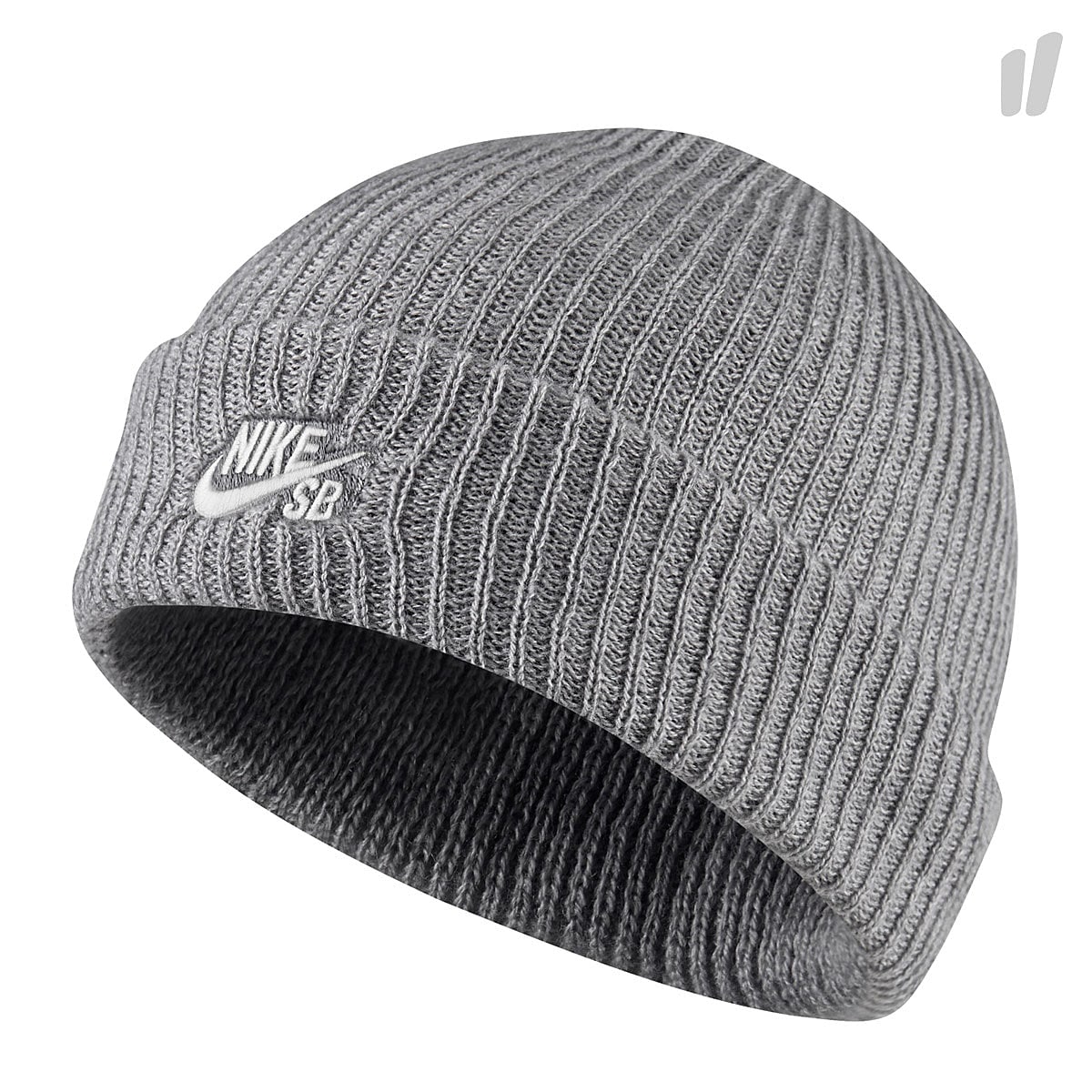 Nike SB Fisherman Beanie Dark Grey Heather / White Beanies 628684 064 | Overkill