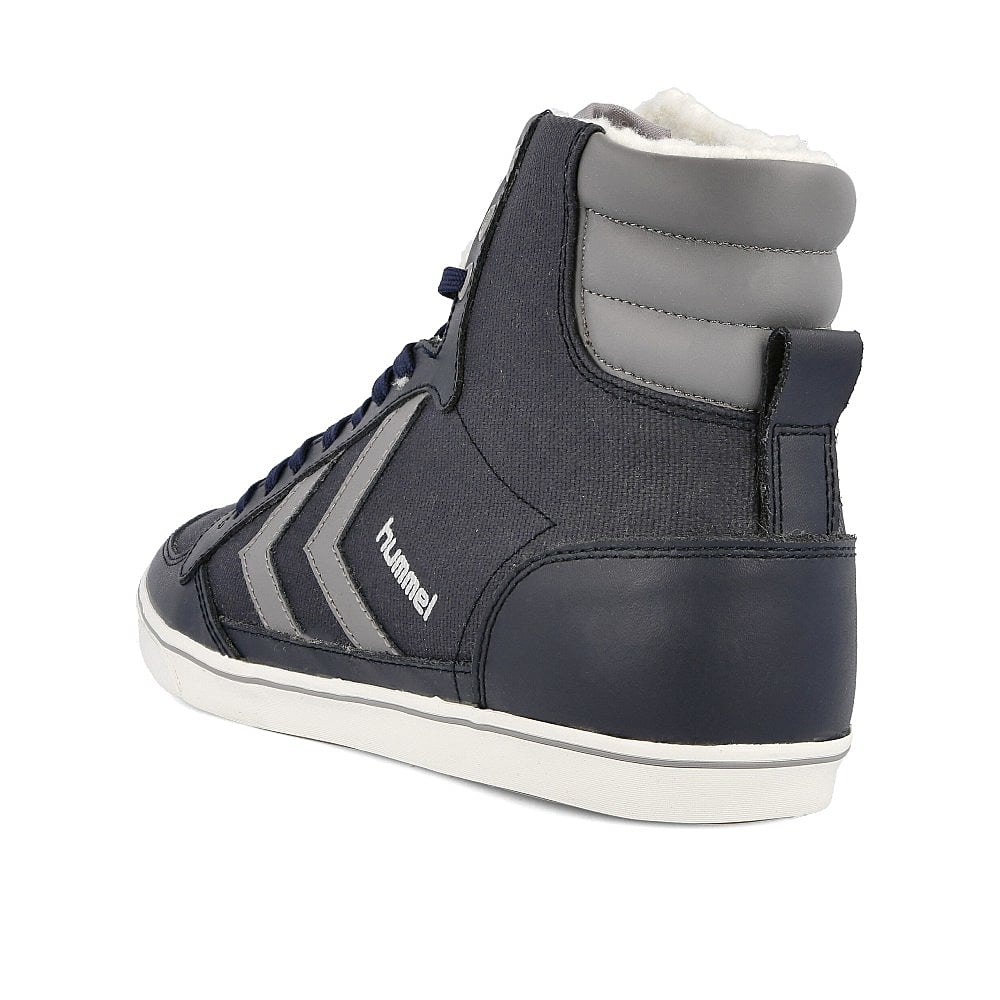 Hummel slim stadil winter waxed canvas Dress Blue Sneakers Material | Overkill