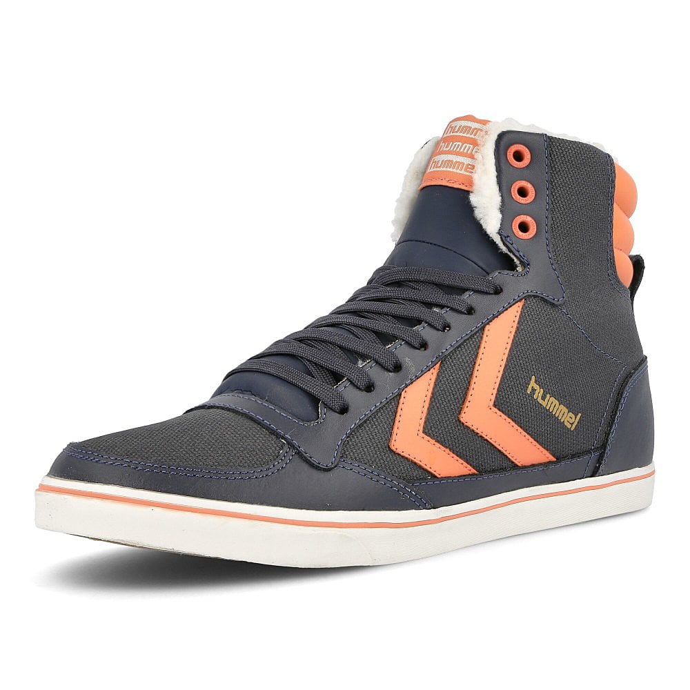 Hummel slim stadil winter waxed canvas Ombre Blue Sneakers Close Up | Overkill