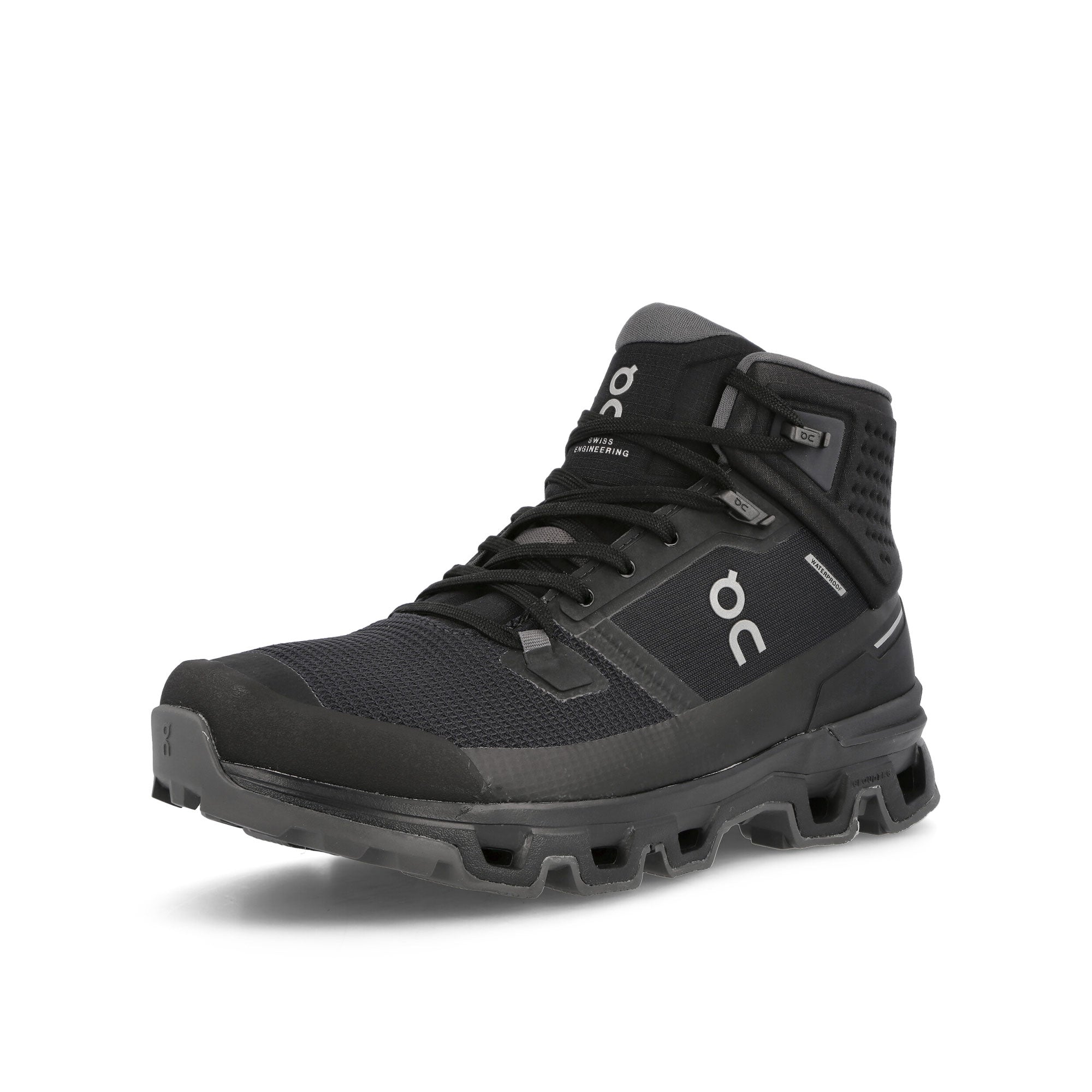 On W Cloudrock 2 Waterproof Black / Eclipse Sneakers Close Up | Overkill