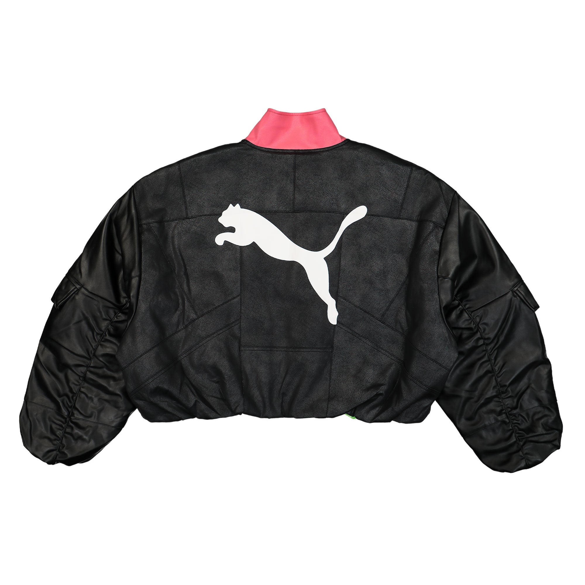 Puma Pleather Jacket Puma Black Bomber & Varsity Jackets Material | Overkill