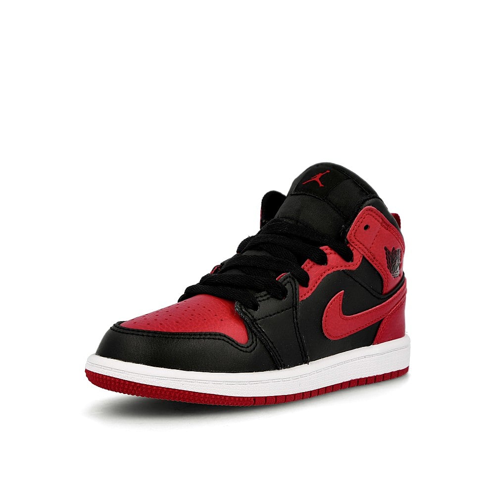 Jordan Air Jordan 1 Mid PS Black / Gym Red - White Detailfoto | Overkill