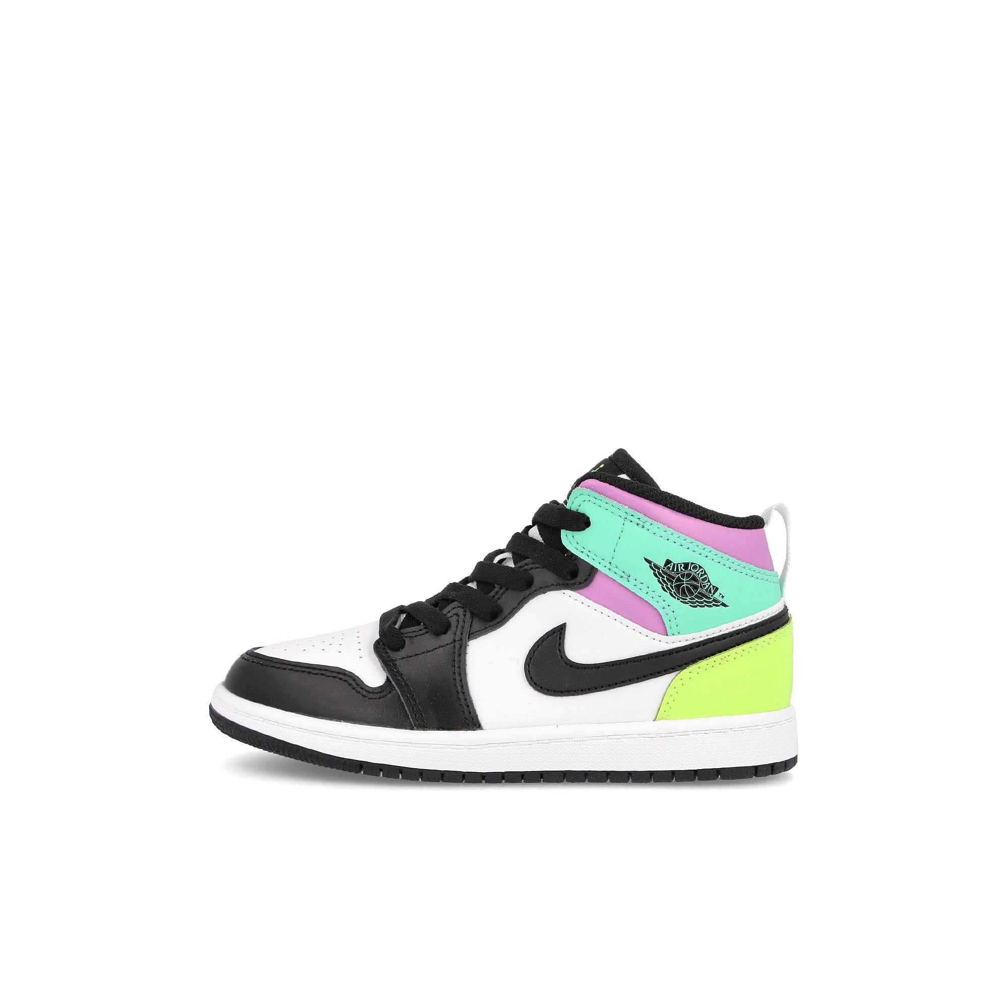 Jordan Air Jordan 1 Mid PS White / Black - Volt - Green Glow 640734 175 | Overkill