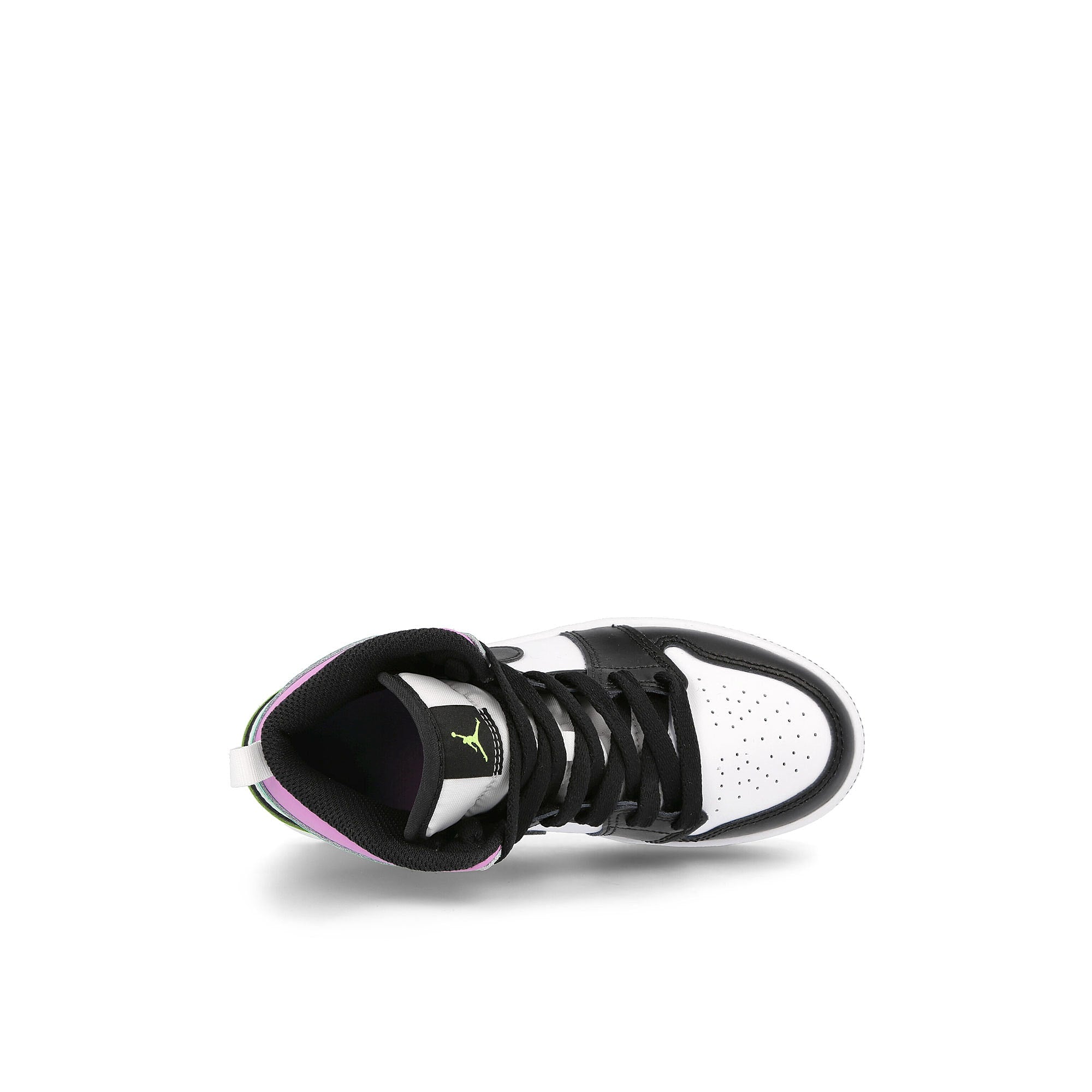 Jordan Air Jordan 1 Mid PS White / Black - Volt - Green Glow Detail view 1 | Overkill