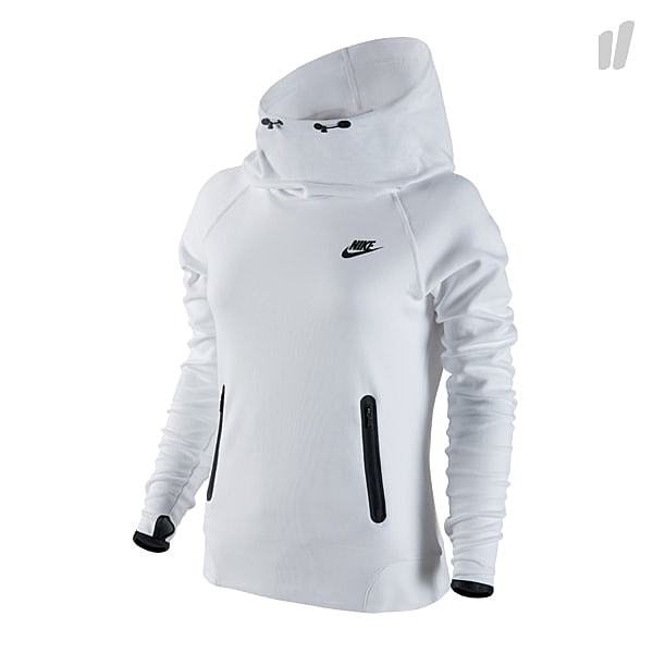 Nike wmns tech fleece hoodie White / Black Hoodies 642663 100 | Overkill