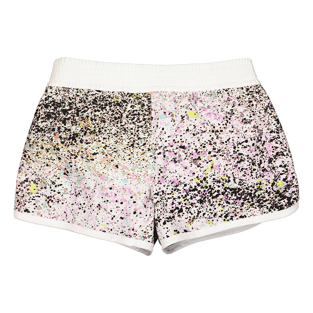Nike Wmns Next Up Short-Rev AOP Lava Glow / Daring Purple / White / Volt Shorts Material | Overkill