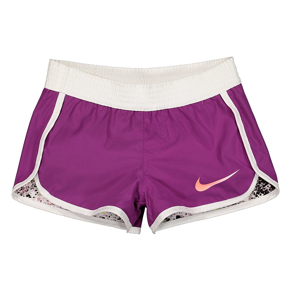 Nike Wmns Next Up Short-Rev AOP Lava Glow / Daring Purple / White / Volt Shorts Close-up | Overkill