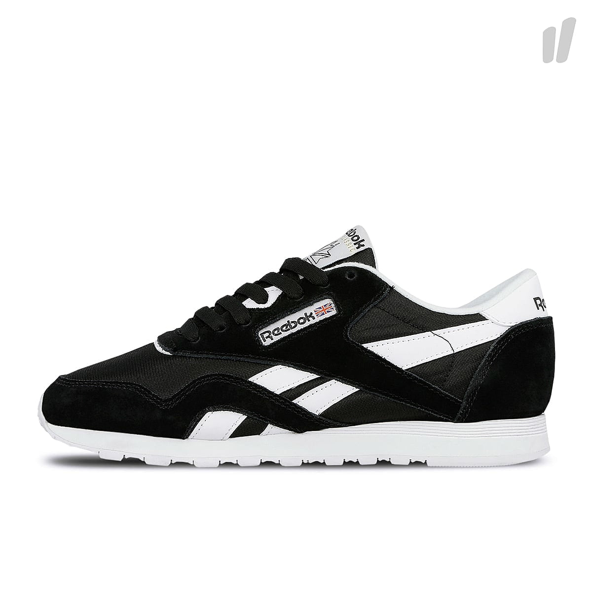 Reebok wmns classic nylon Black / White Sneakers 6606 | Overkill