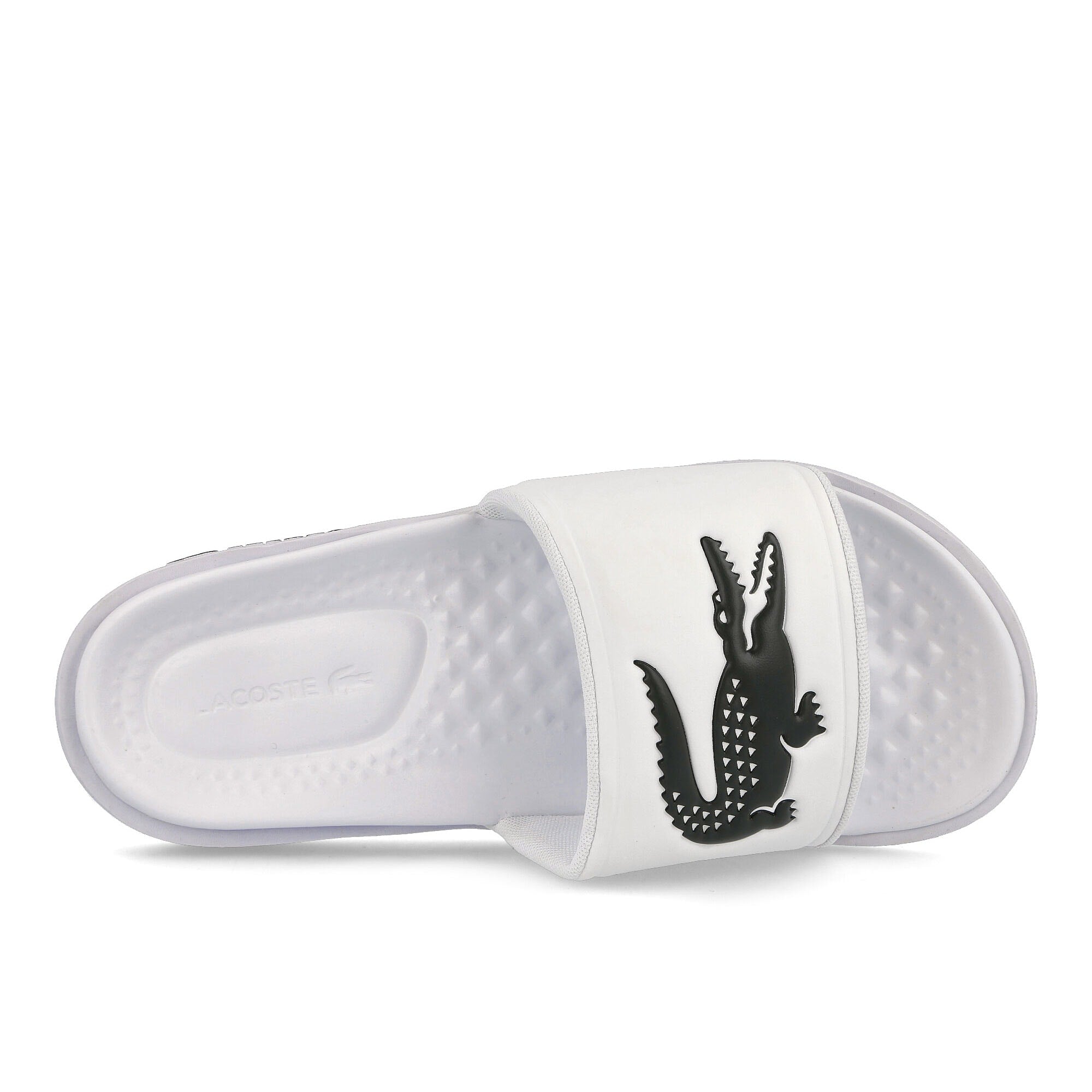 Lacoste croco dualiste White Slides, Sandals & Slippers Detailfoto | Overkill