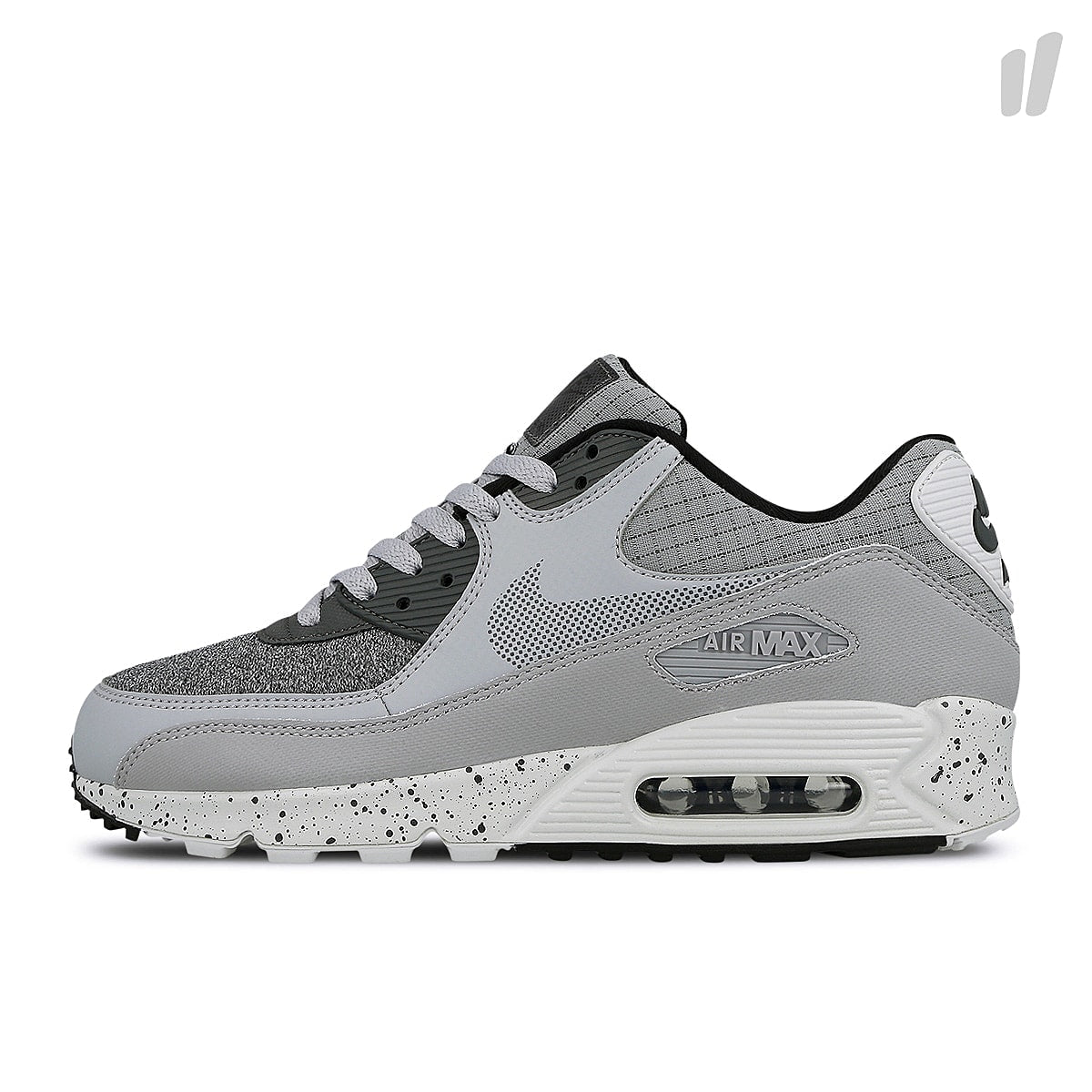 Nike air max 90 premium Wolf Grey-Dark Grey - Black - Pure Platinum Low Top Sneakers 700155 016 | Overkill