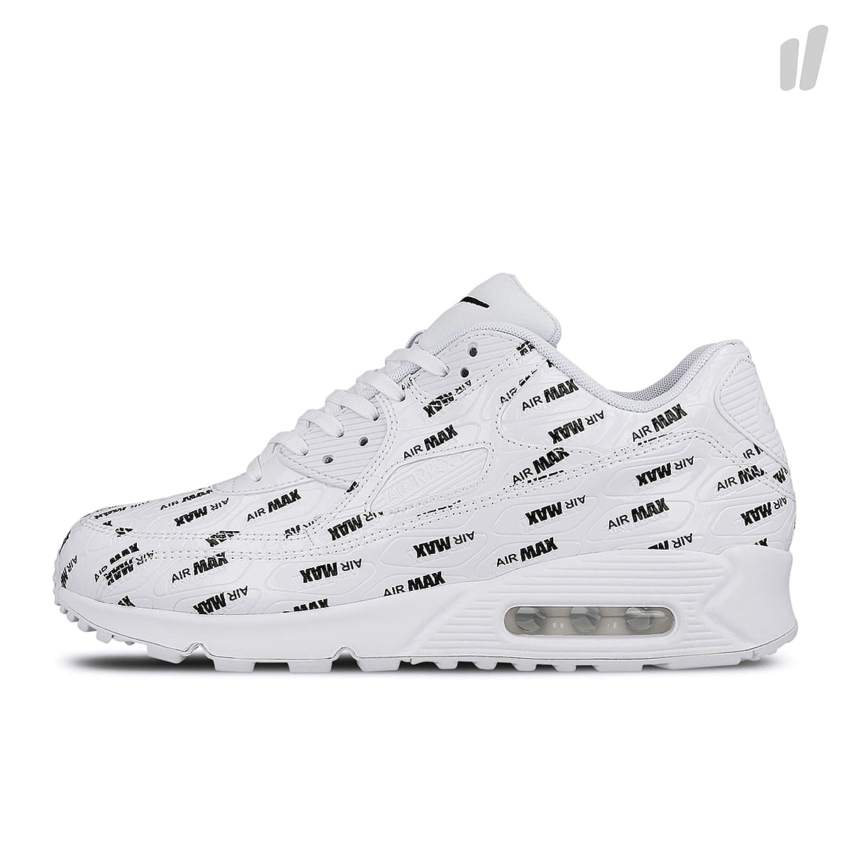 Nike air max `90 premium White-White - Black Sneakers 700155 103 | Overkill