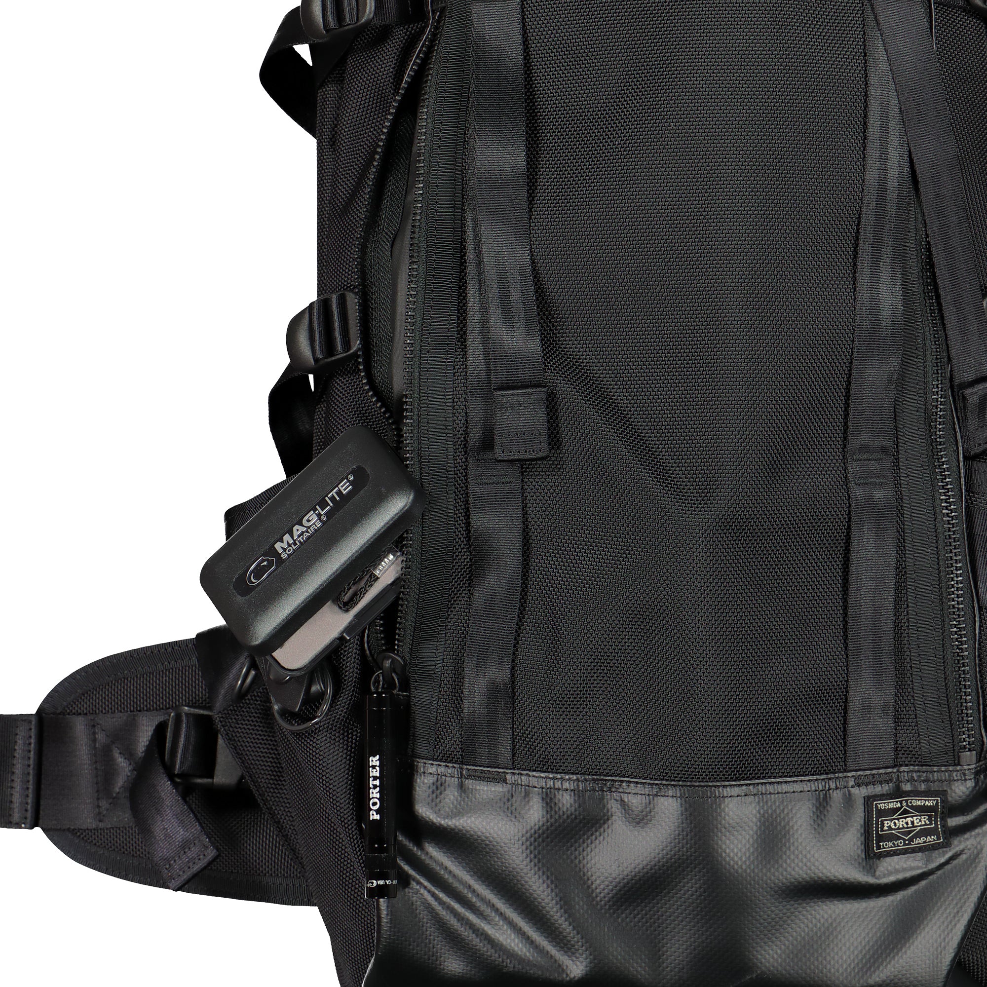 Porter-Yoshida & Co. Heat Ruck Sack Black Backpacks 703-06301-10 Detail View 3 | Overkill