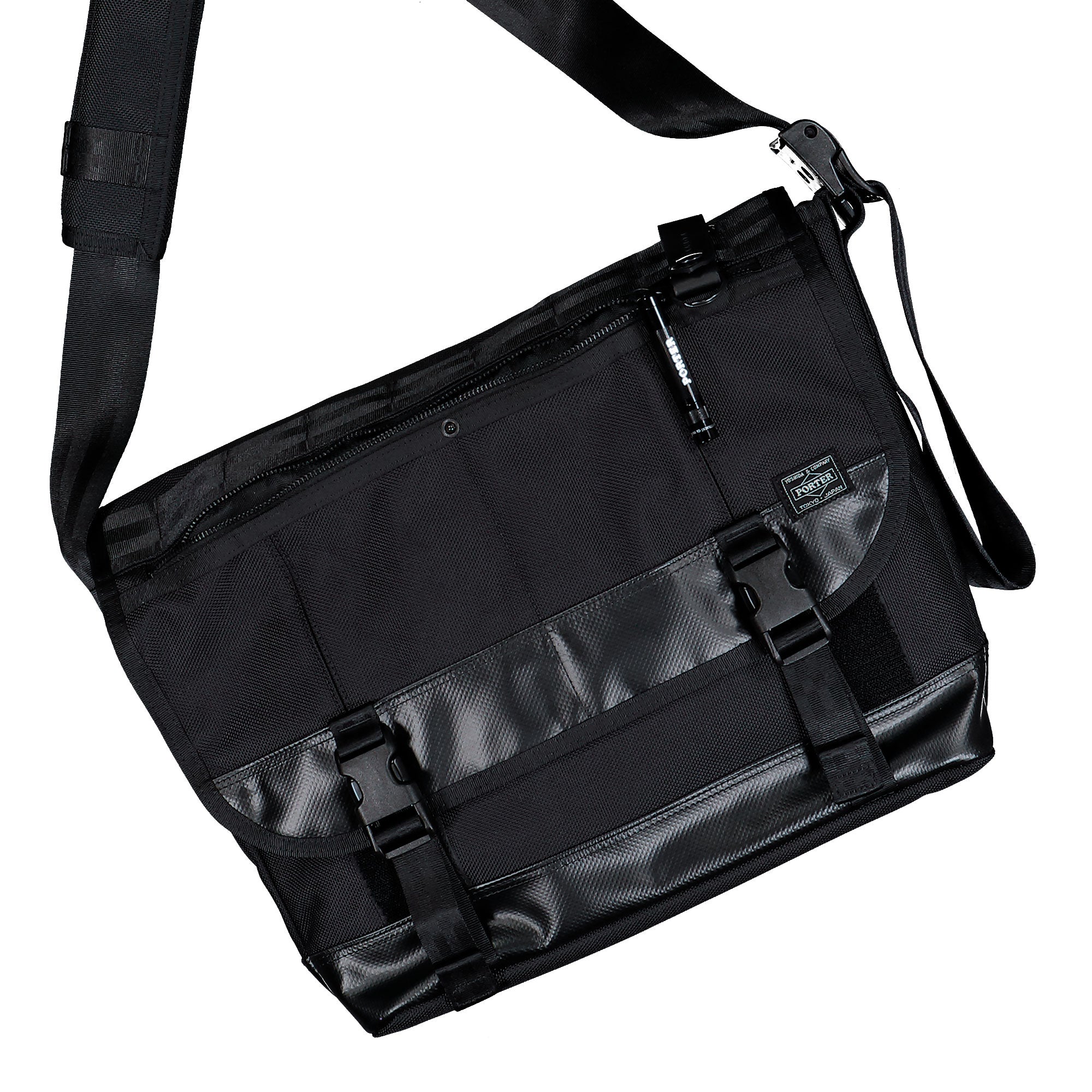 Porter-Yoshida & Co. Heat Messenger Bag (L) Black Briefcases & Messenger Bags 703-07967-10 Detail View 2 | Overkill