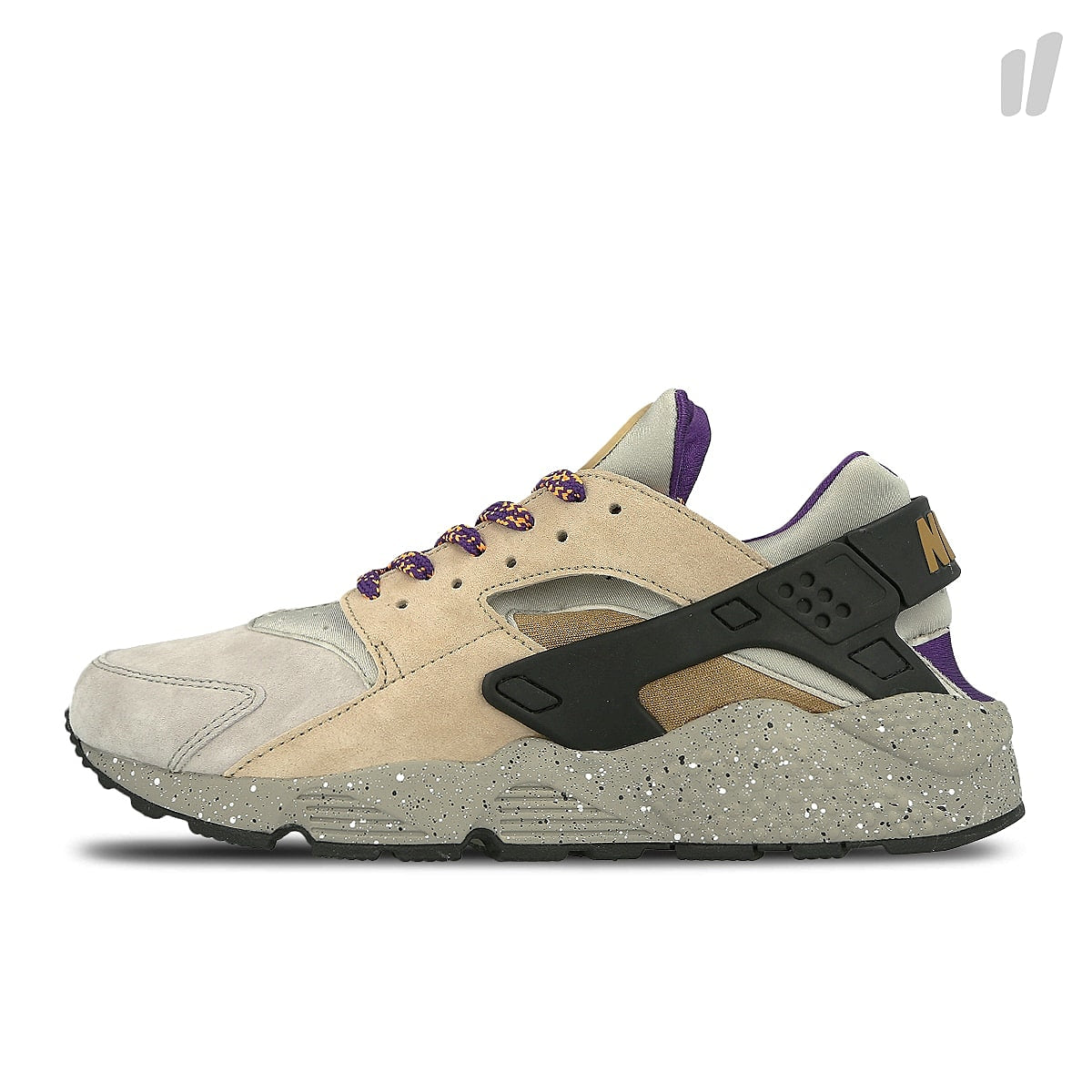 Nike air huarache run premium Linen / Golden Beige - Black - Court Purple Low Top Sneakers 704830 200 | Overkill