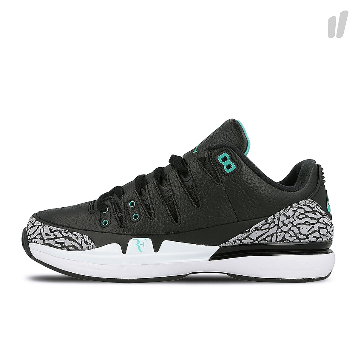 Nike zoom vapor air jordan 3 Black-Clear Jade - White Sneakers 709998 031 | Overkill