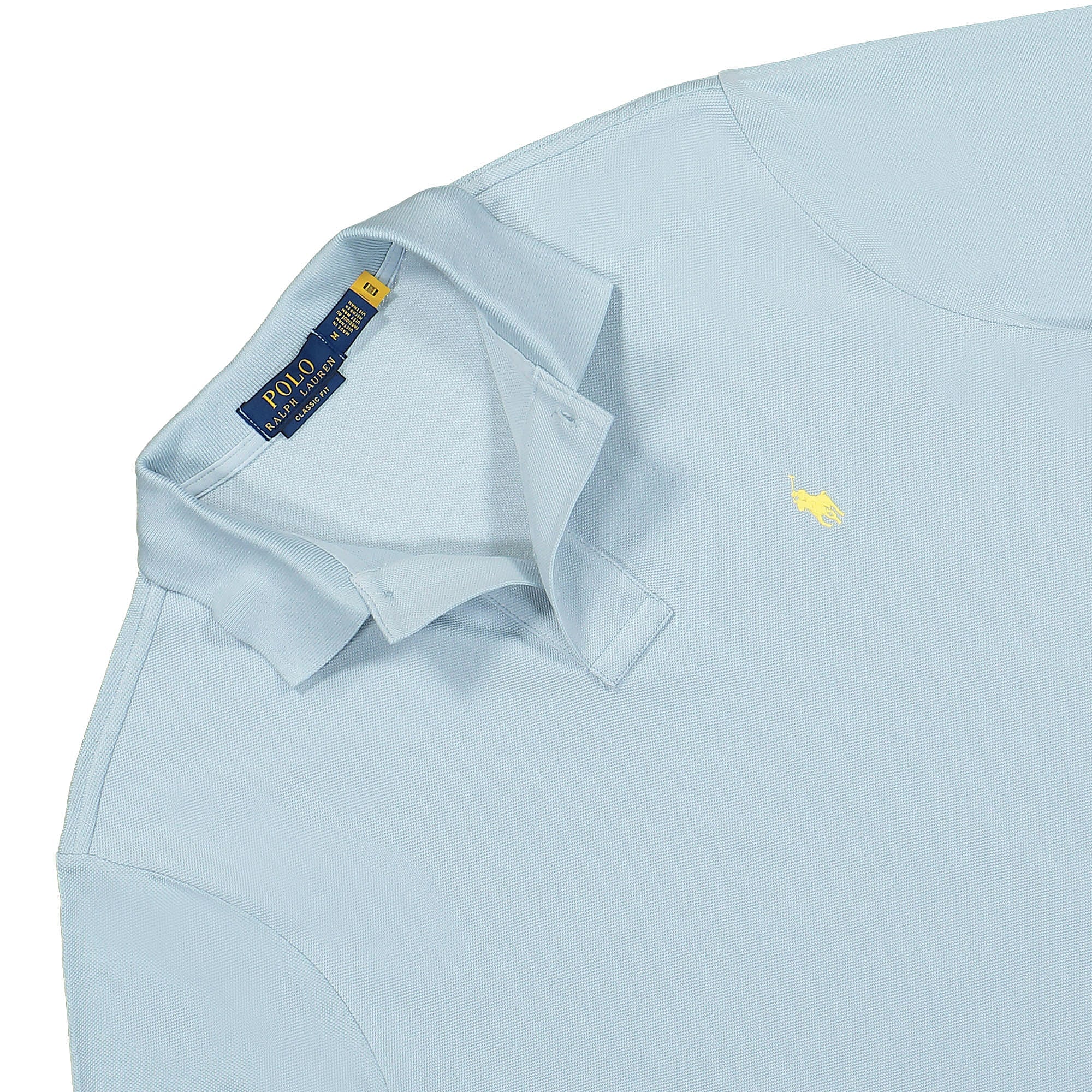 Polo Ralph Lauren Classic Piqué Poloshirt Alpine Blue Polo Shirts Close-up | Overkill