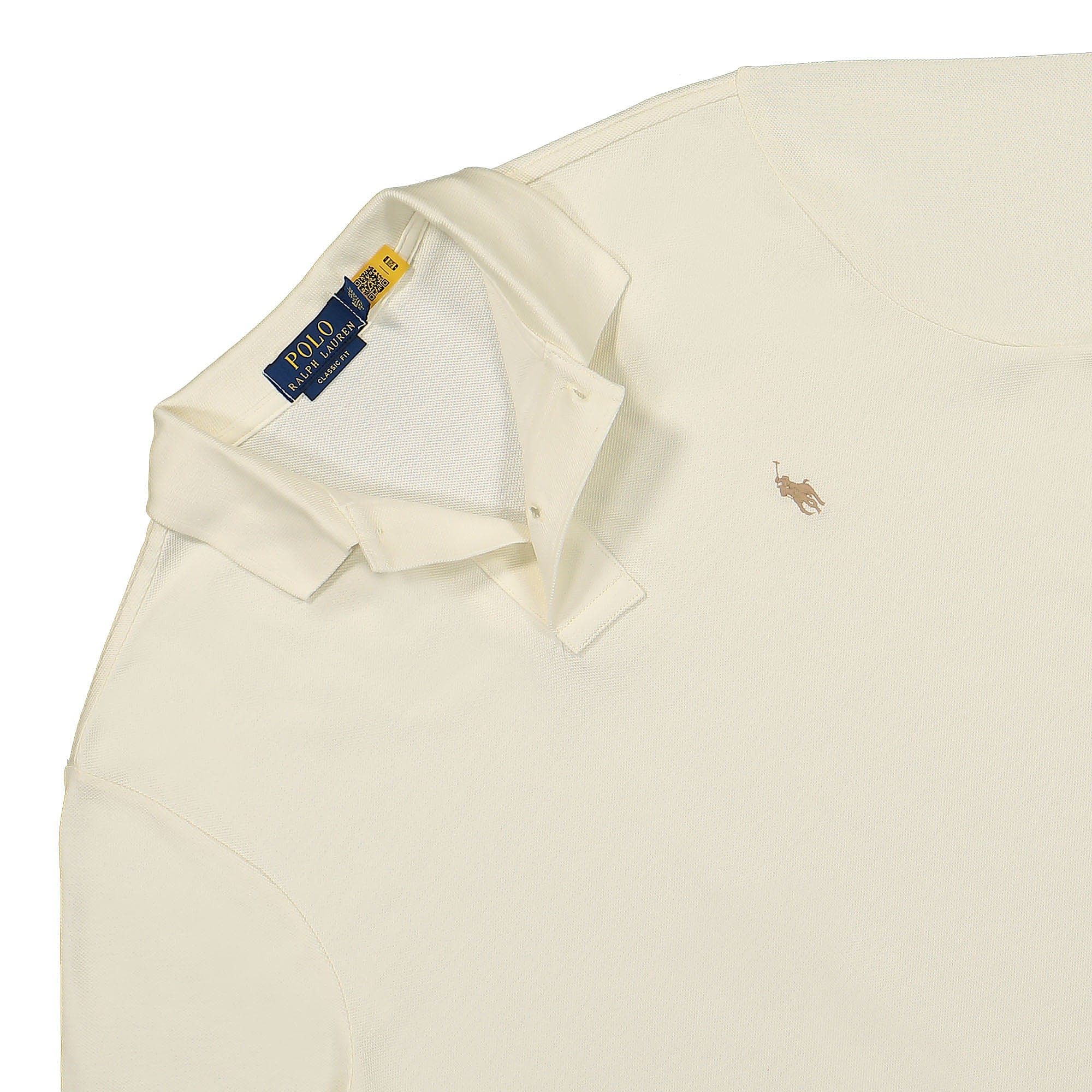 Polo Ralph Lauren Classic Piqué Poloshirt Parchment Cream Polo Shirts Close-up | Overkill