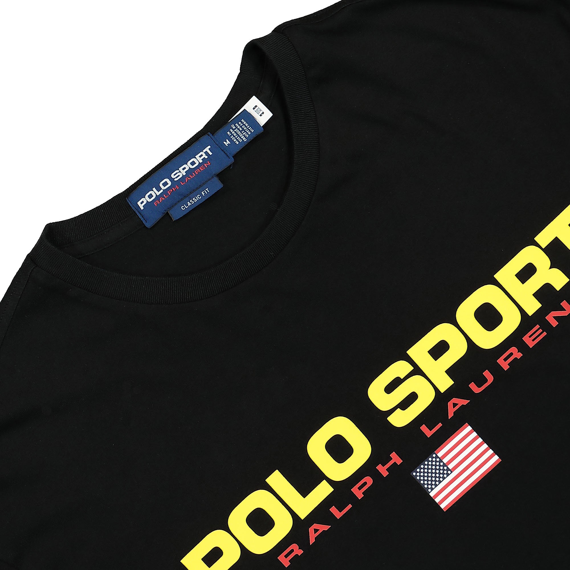 Polo Ralph Lauren Polo Sport Classic-Fit T-Shirt Polo Black T-Shirts Close-up | Overkill