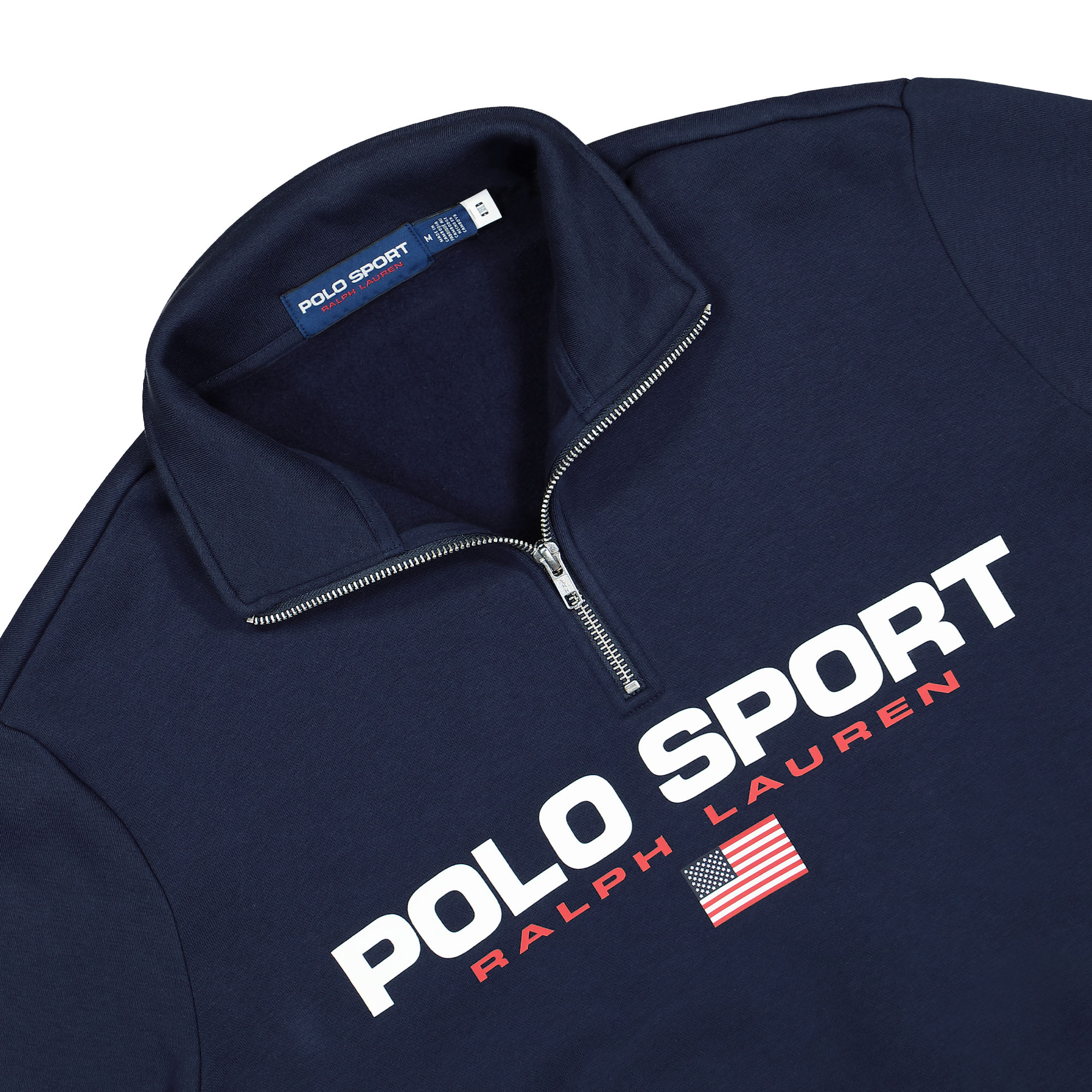 Polo Ralph Lauren Polo Sport Half-Zip Sweatshirt Navy / White Sweatshirts Close-up | Overkill