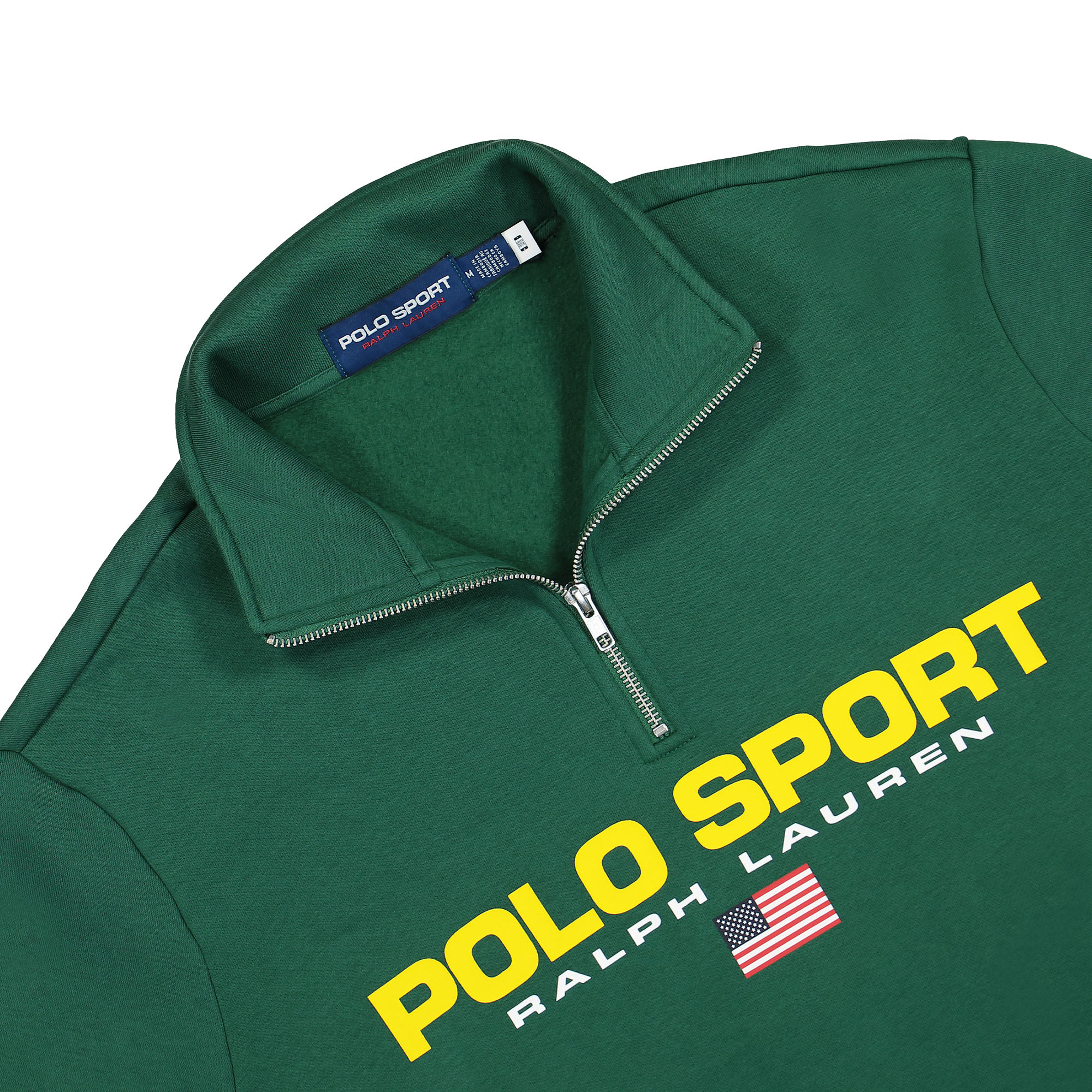 Polo Ralph Lauren Polo Sport Half-Zip Sweatshirt Kelly Green Sweatshirts Close-up | Overkill