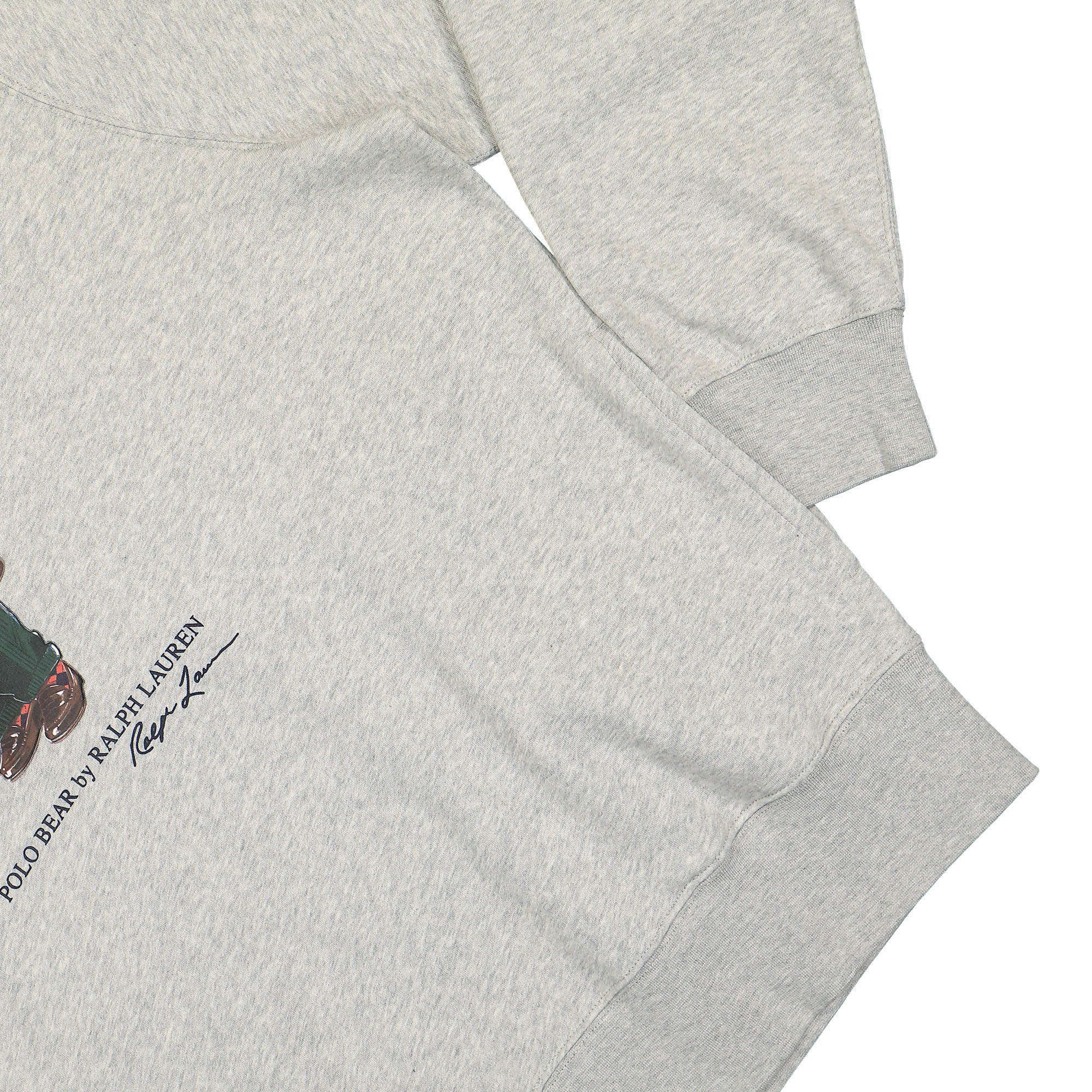 Polo Ralph Lauren Long Sleeve Polo Bear Sweatshirt Hoodie Heather Grey Hoodies Detailfoto | Overkill