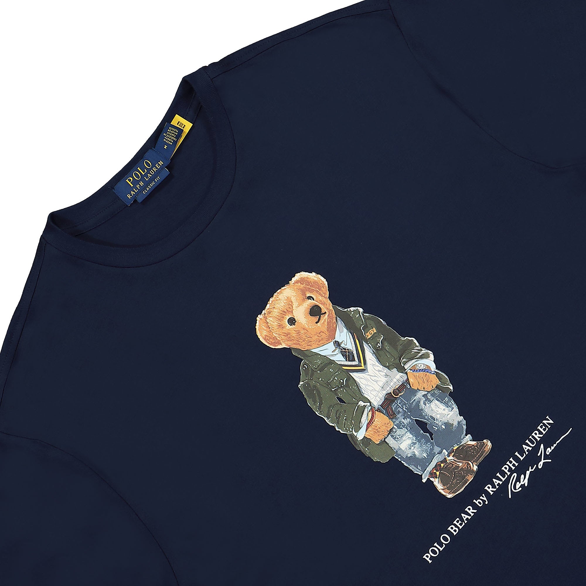 Polo Ralph Lauren Short Sleeve Polo Bear T-Shirt Newport Navy T-Shirts Close-up | Overkill