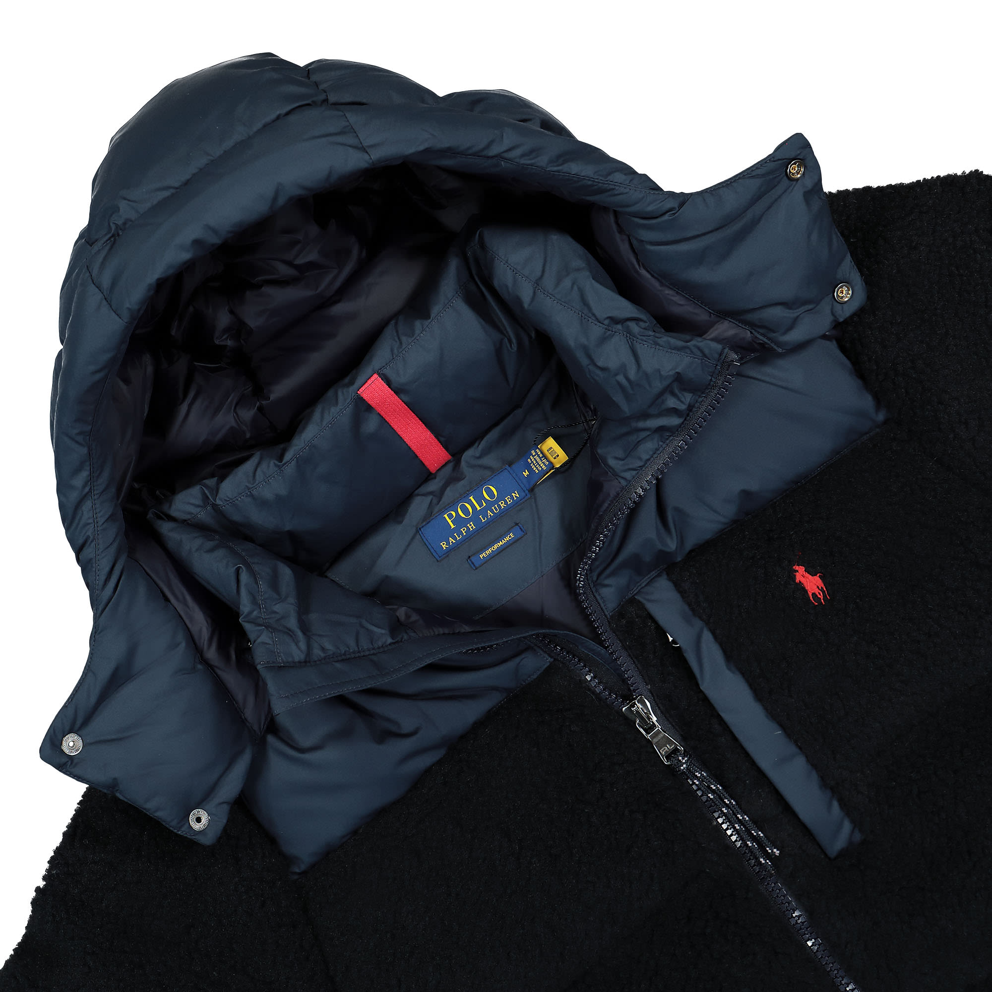 Polo Ralph Lauren Hi-Pile Elcap Insulated Coat Collection Navy Jackets Close-up | Overkill