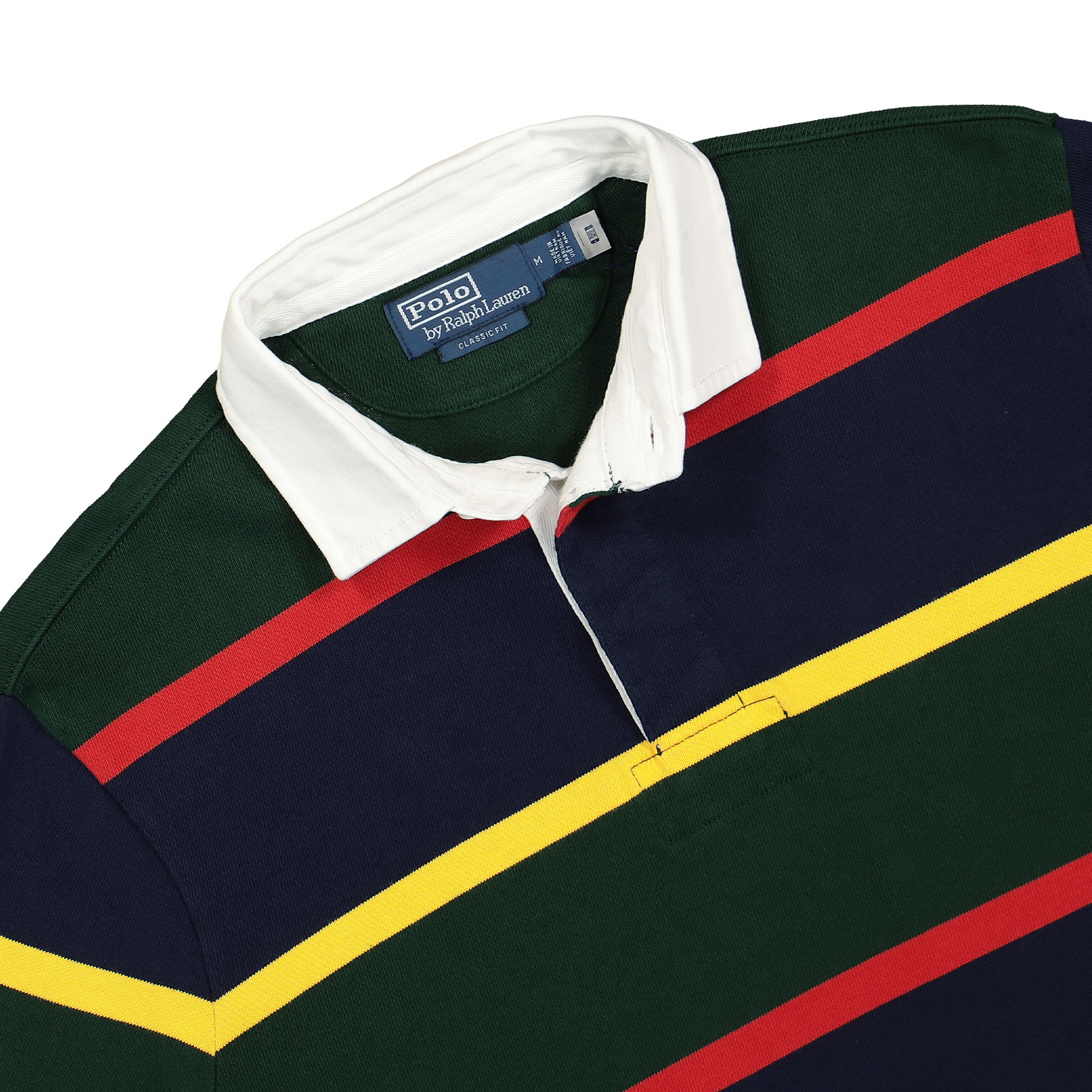 Polo Ralph Lauren Heavy Rugby Jersey College Green / Multi Longsleeves Close-up | Overkill