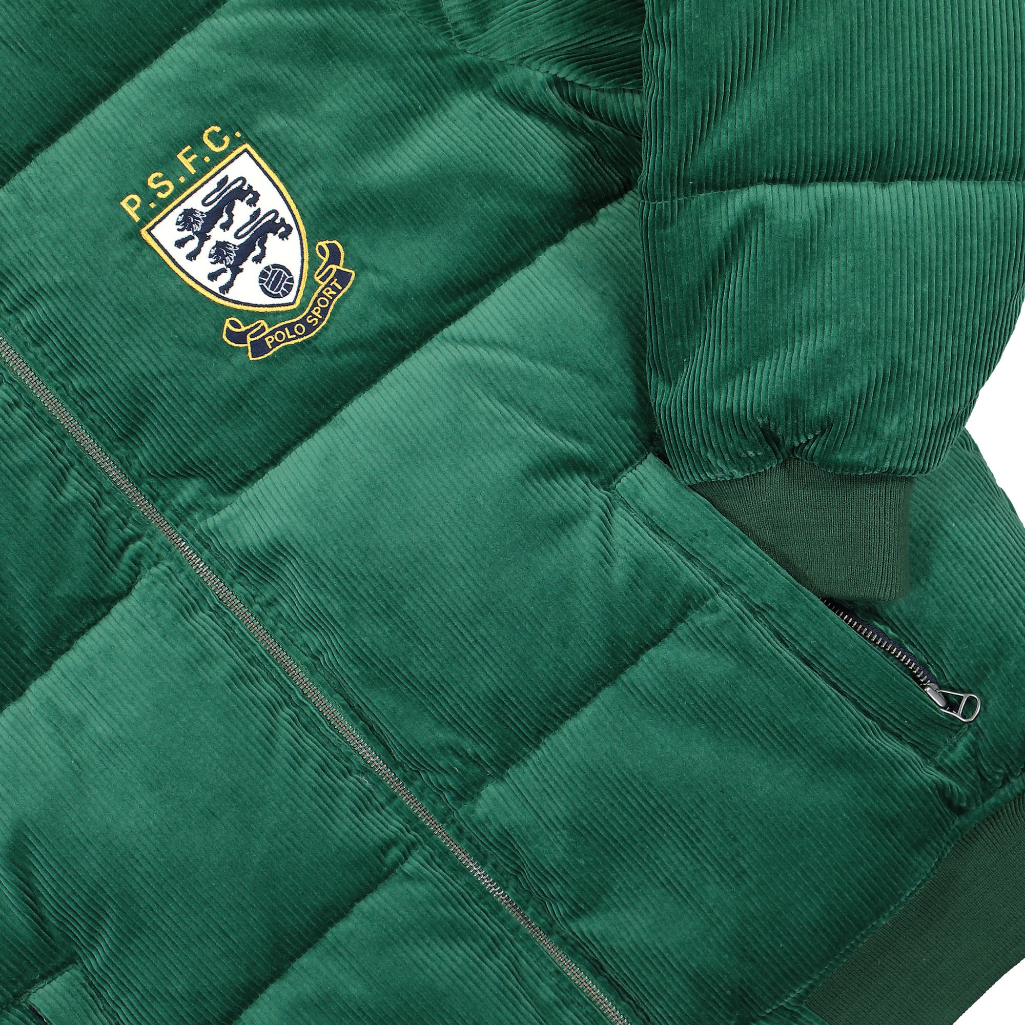 Polo Ralph Lauren Polo Sport Cord Puffer Insulated Bomber Kelly Green Bomber & Varsity Jackets Detailfoto | Overkill