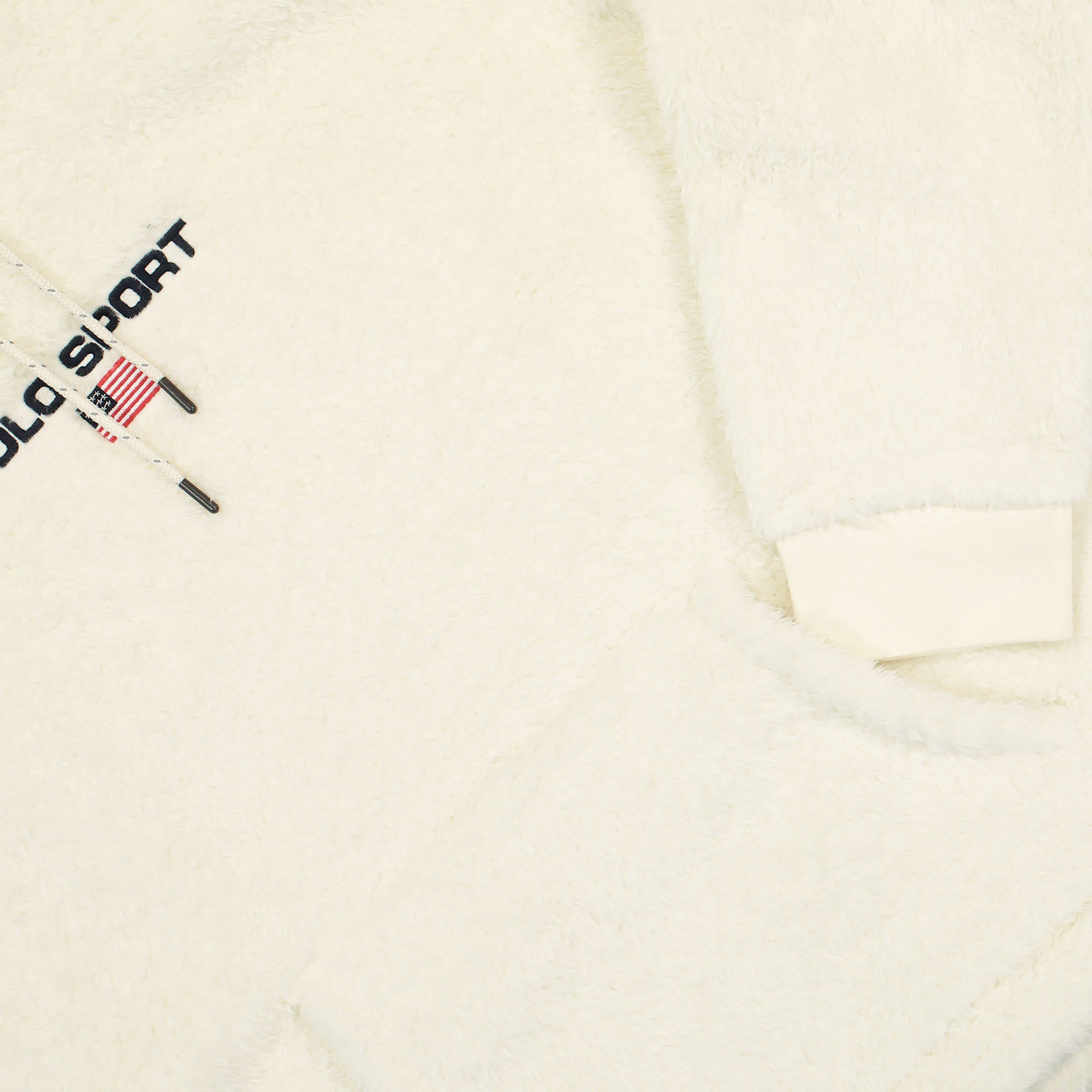 Polo Ralph Lauren Polo Sport Curly Hi-Pile Hoodie Cream Hoodies Detailfoto | Overkill