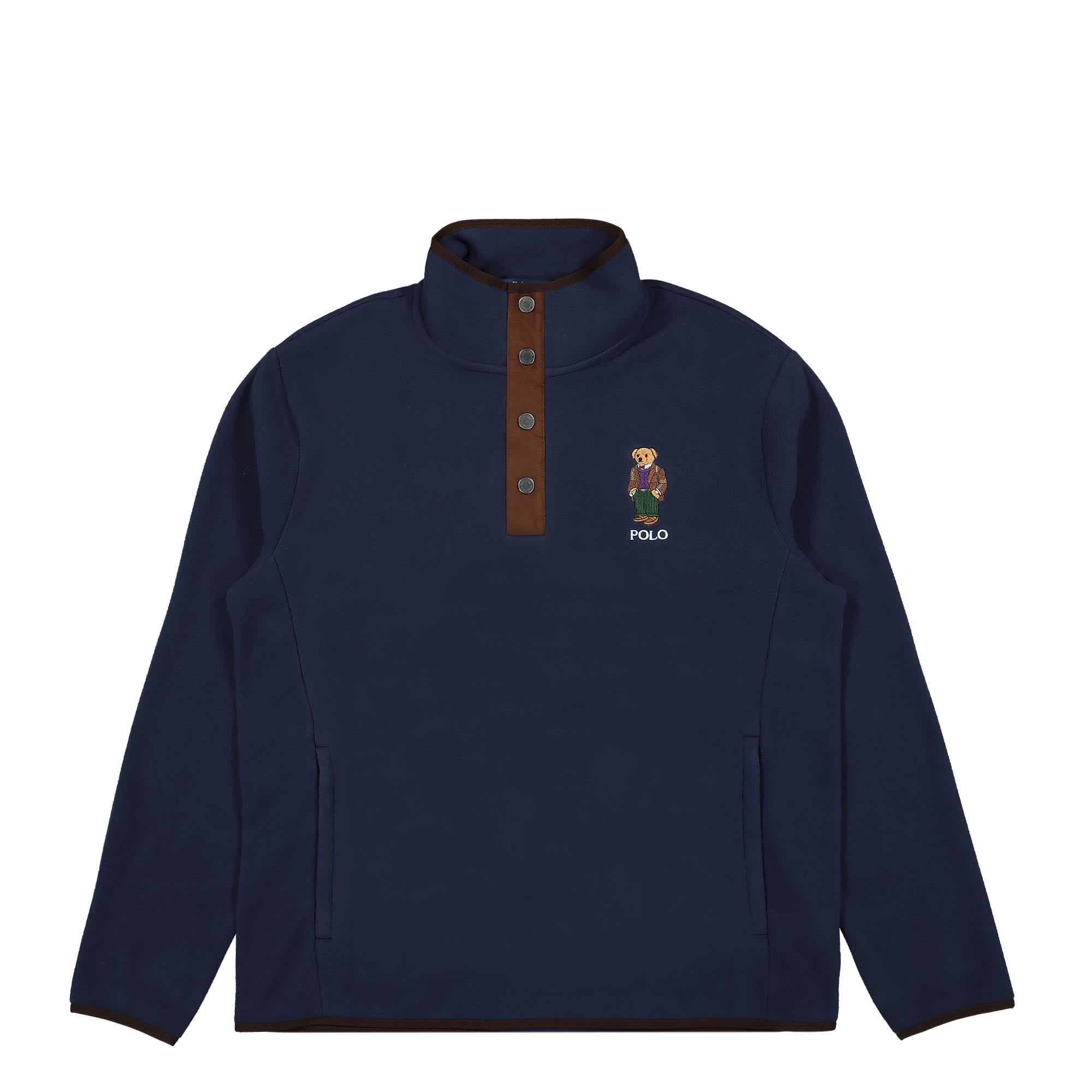 Polo Ralph Lauren Long Sleeve Polo Bear Fleece Sweatshirt Cruise Navy Sweatshirts 710930549001 | Overkill