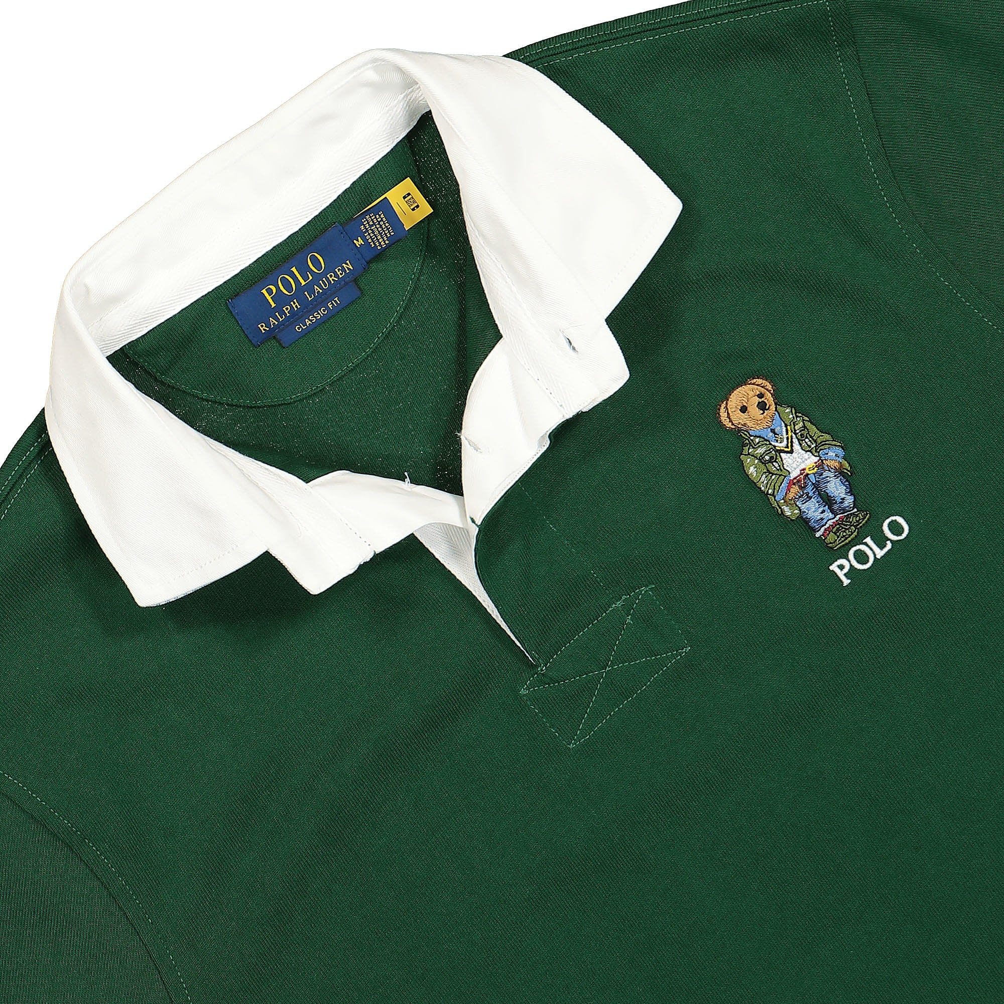 Polo Ralph Lauren Classic-Fit Polo Bear Rugby Shirt New Forest Hrtg Bear Longsleeves Close-up | Overkill