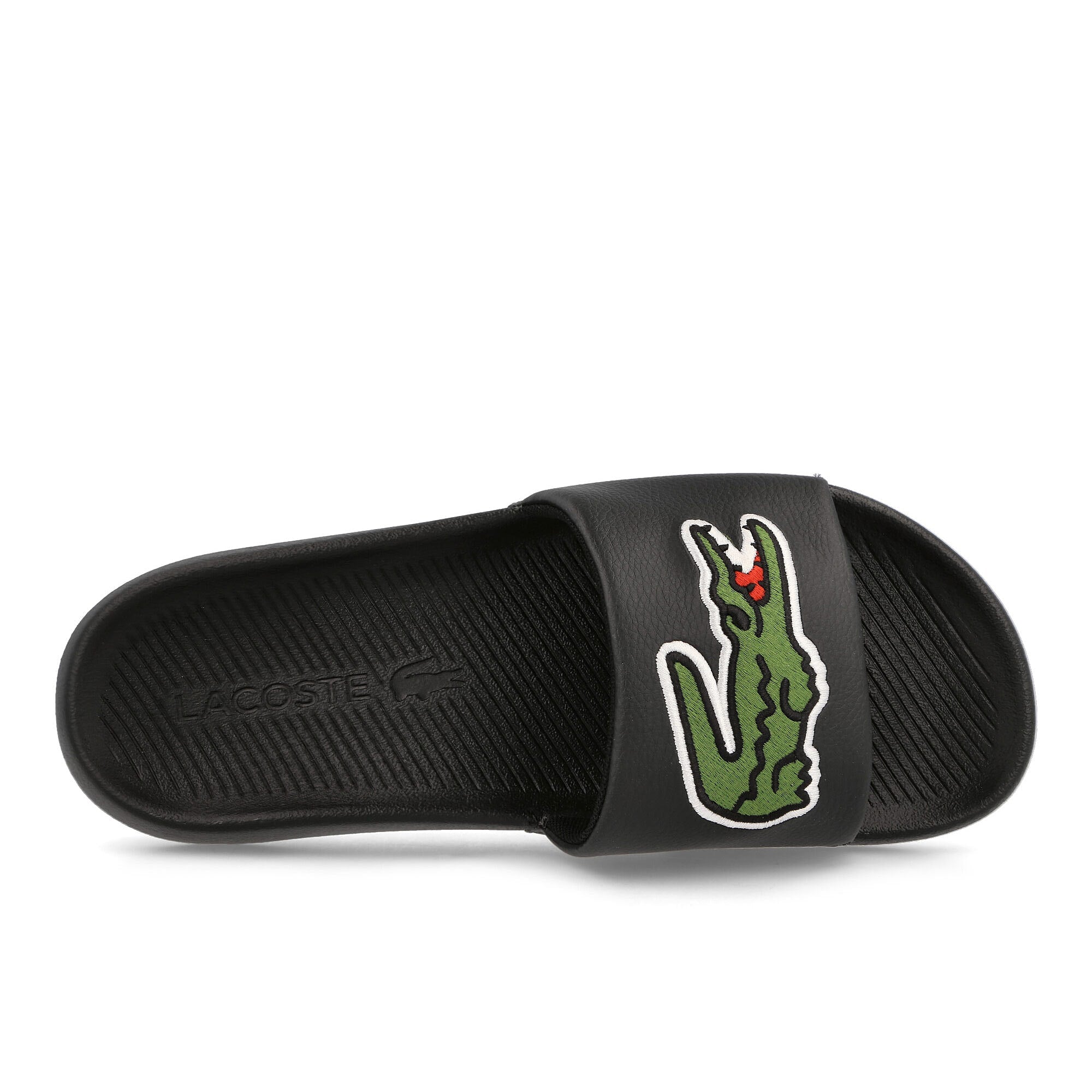 Lacoste croco slide Black-Green Slides, Sandals & Slippers Detailfoto | Overkill