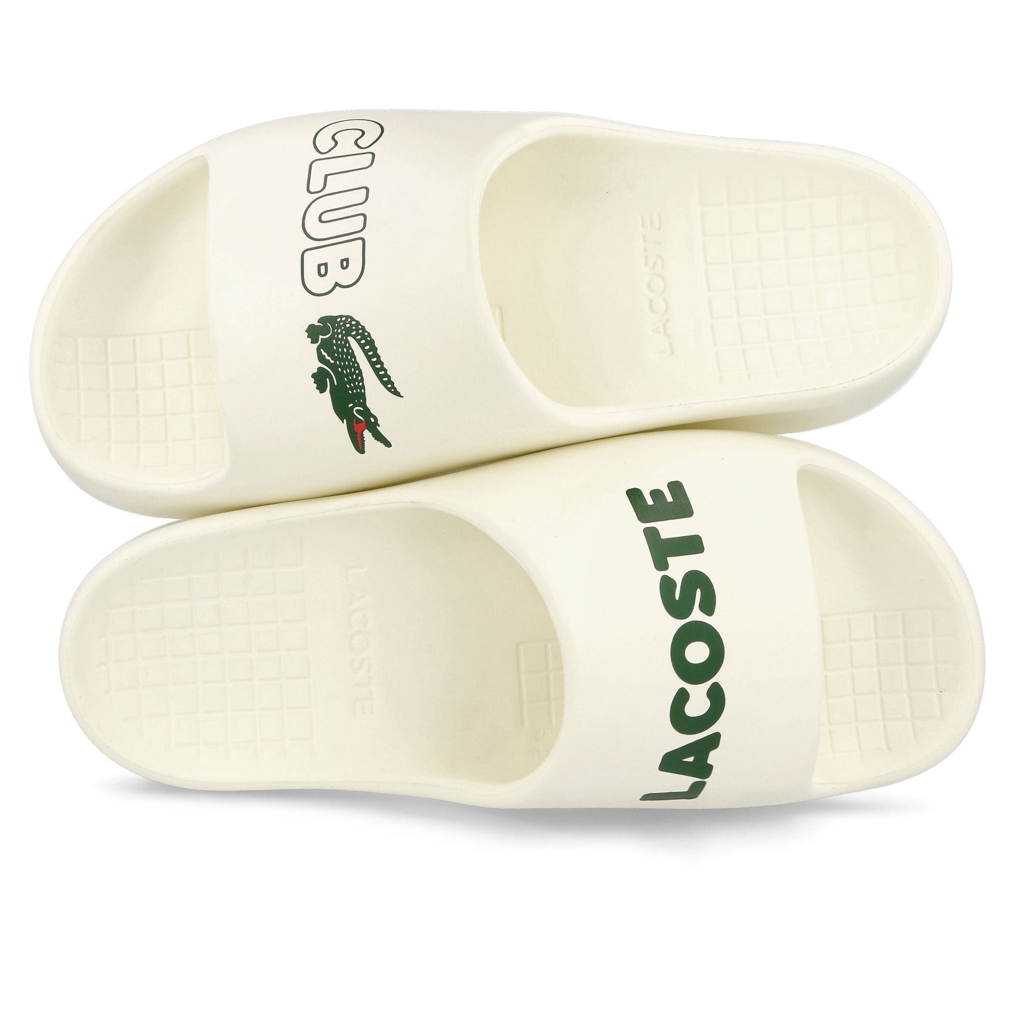 Lacoste Serve Slide 2.0 123 2 CMA Off White-Green Slides, Sandals & Slippers 745CMA0042WG1 | Overkill