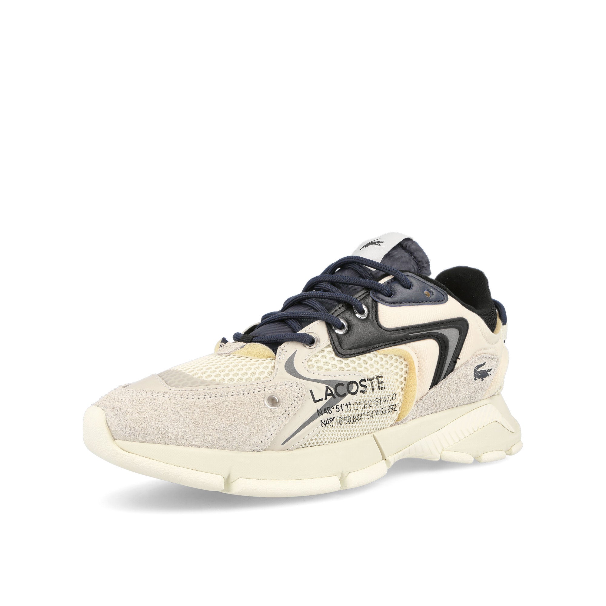 Lacoste L003 Neo 123 1 SMA White-Black Sneakers Close Up | Overkill