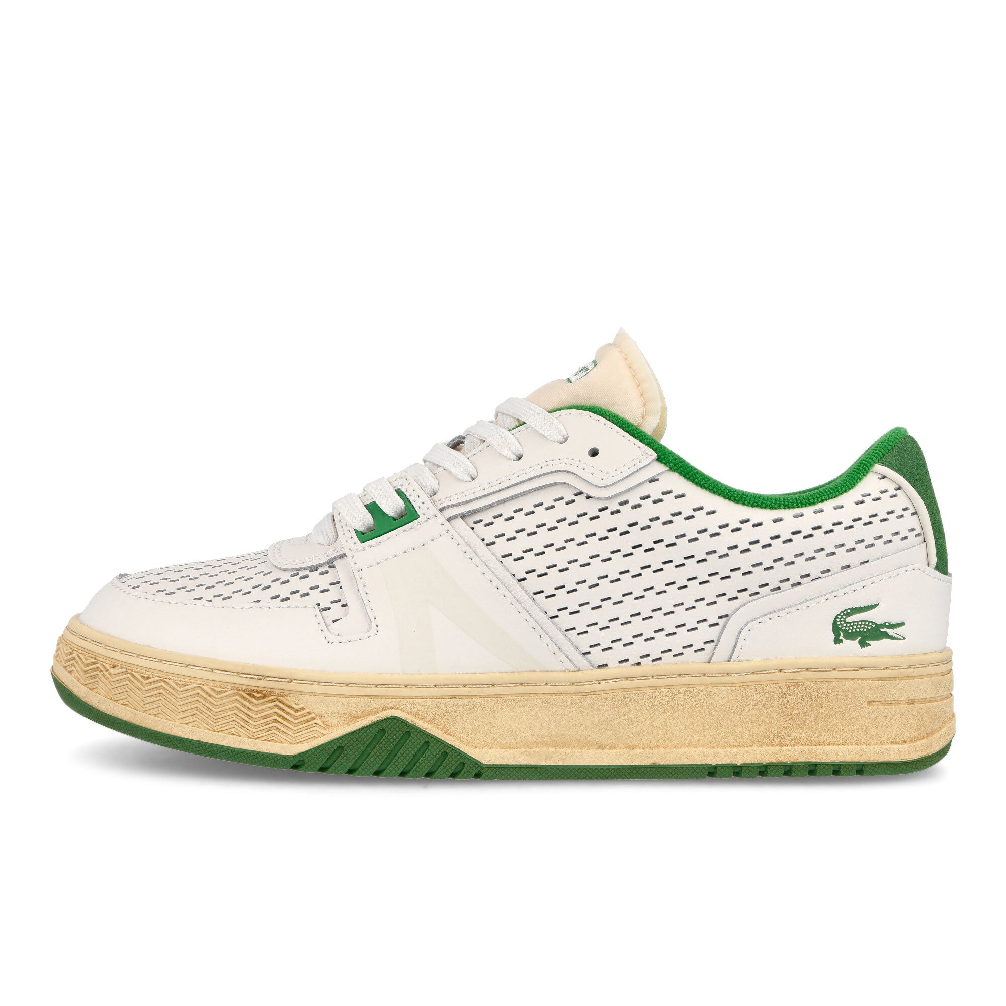 Lacoste L001 123 3 SMA White-Green Low Top Sneakers 745SMA0068082 | Overkill