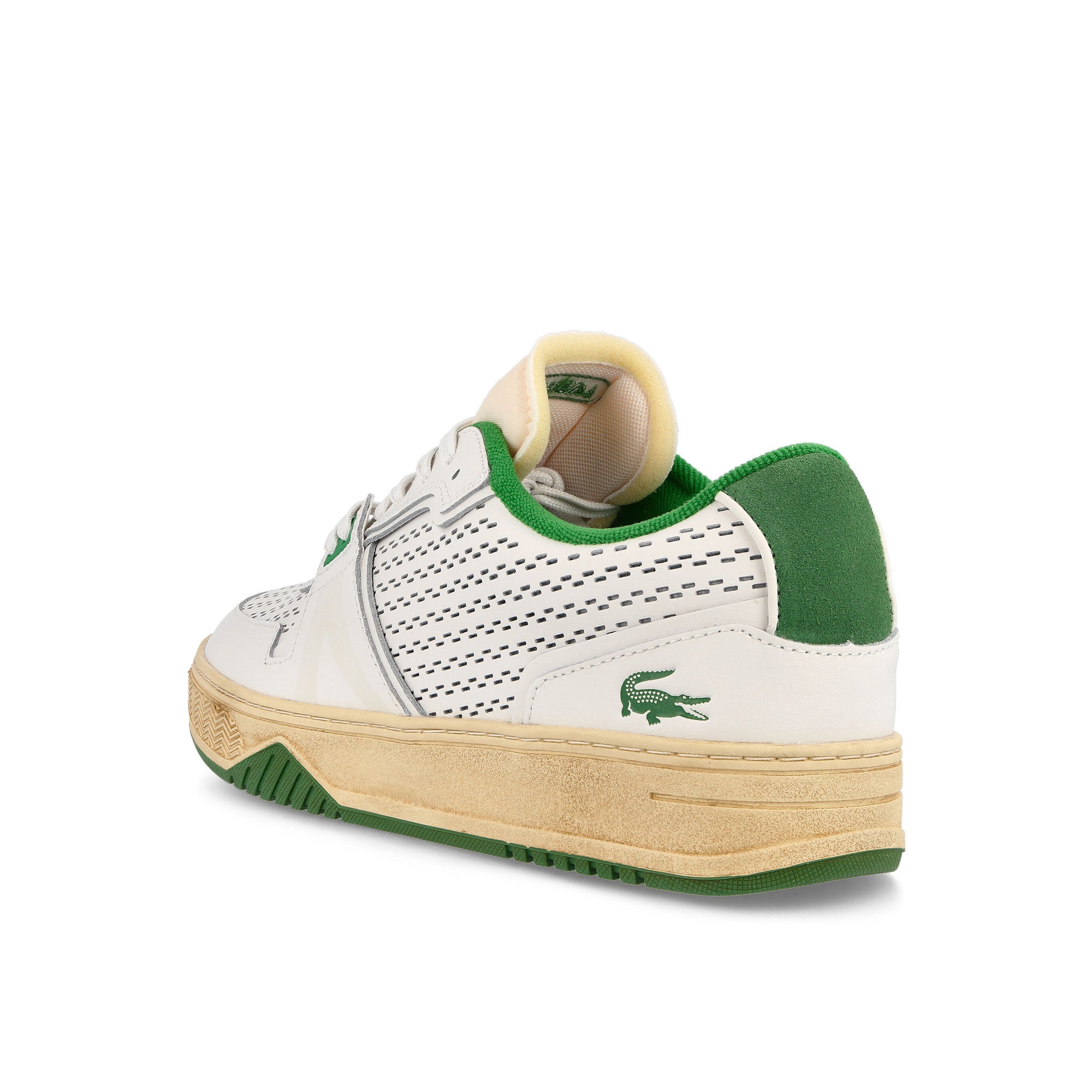 Lacoste L001 123 3 SMA White-Green Low Top Sneakers Material | Overkill