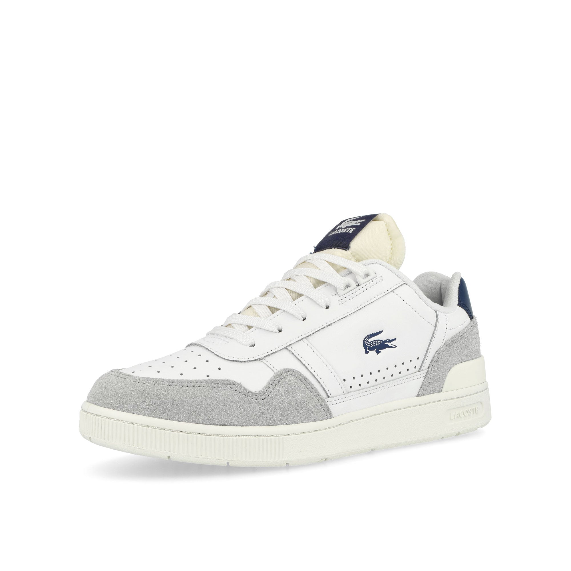 Lacoste T-Clip 223 5 SMA White-Navy Low Top Sneakers Close Up | Overkill