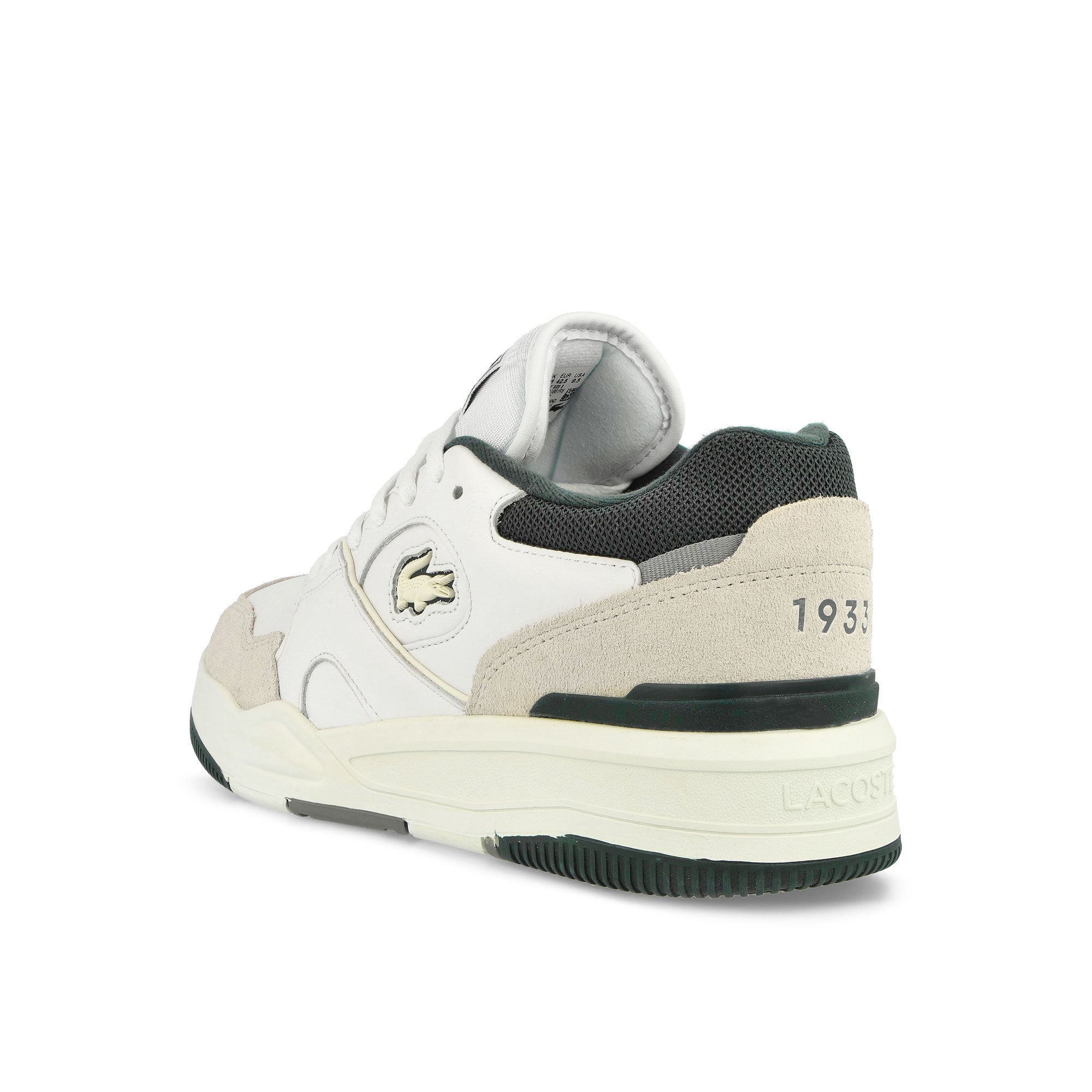 Lacoste Lineshot 223 3 SMA White-Dark Green Low Top Sneakers Material | Overkill