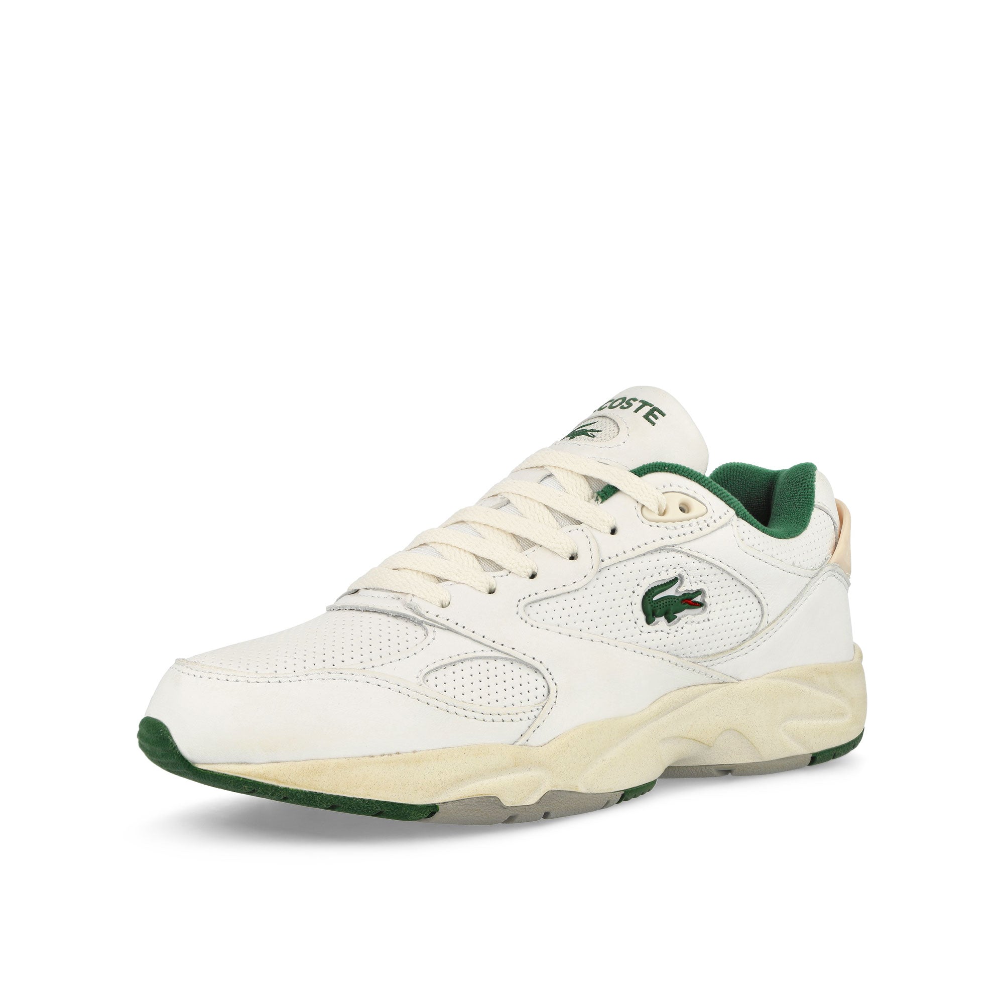 Lacoste Storm 96 Lo VTG 223 2 SMA White-Off White Low Top Sneakers Close Up | Overkill