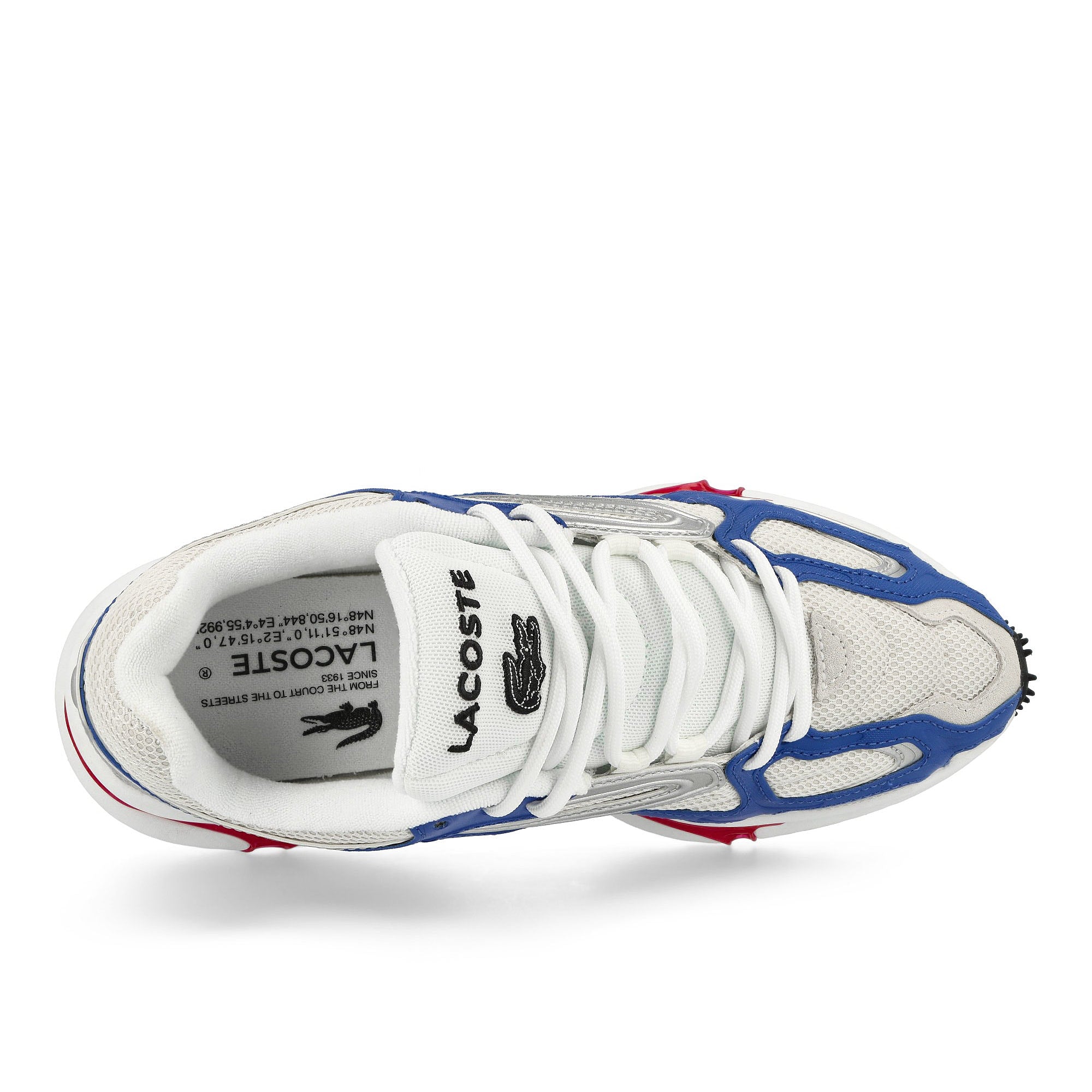 Lacoste L003 2K24 124 1 SMA White / Red / Blue Low Top Sneakers Detailfoto | Overkill