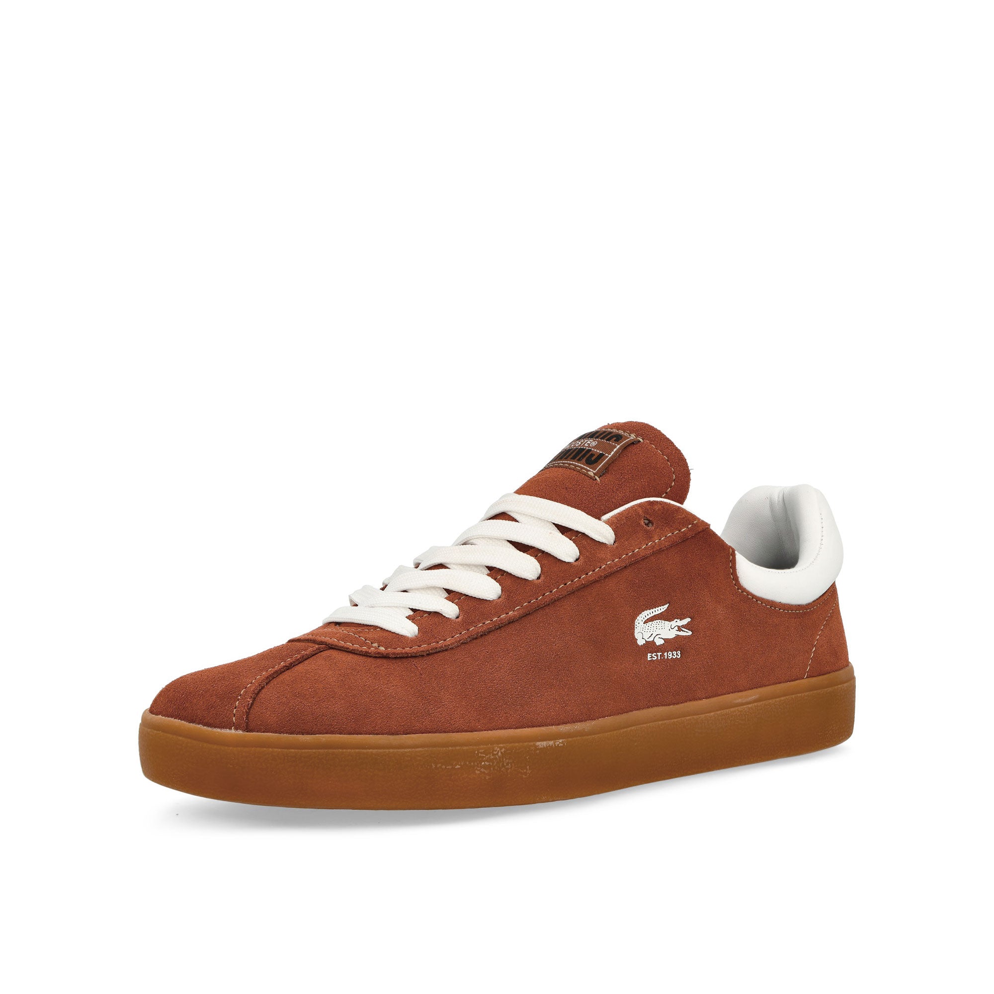 Lacoste BaseShot 224 1 SMA Brown / Gum Low Top Sneakers Close Up | Overkill