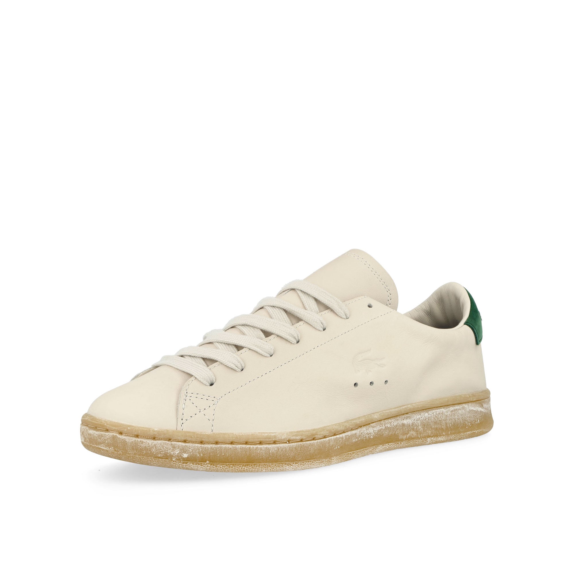 Lacoste Carnaby SET 224 4 SMA Off White / Gum Low Top Sneakers Close Up | Overkill